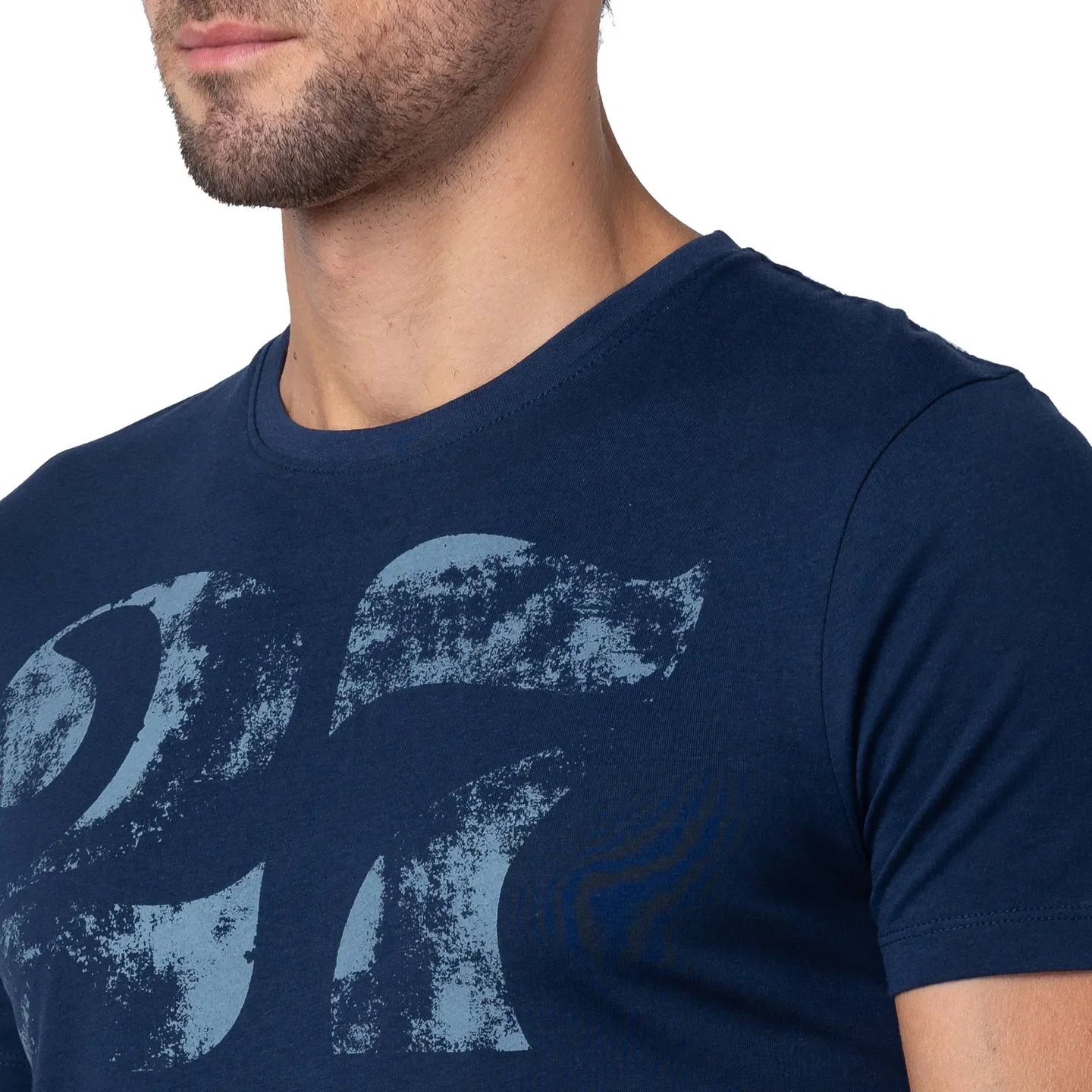 Blue Regular Fit Men's Short Sleeves T-Shirt by Being Human Clothing - Image 5