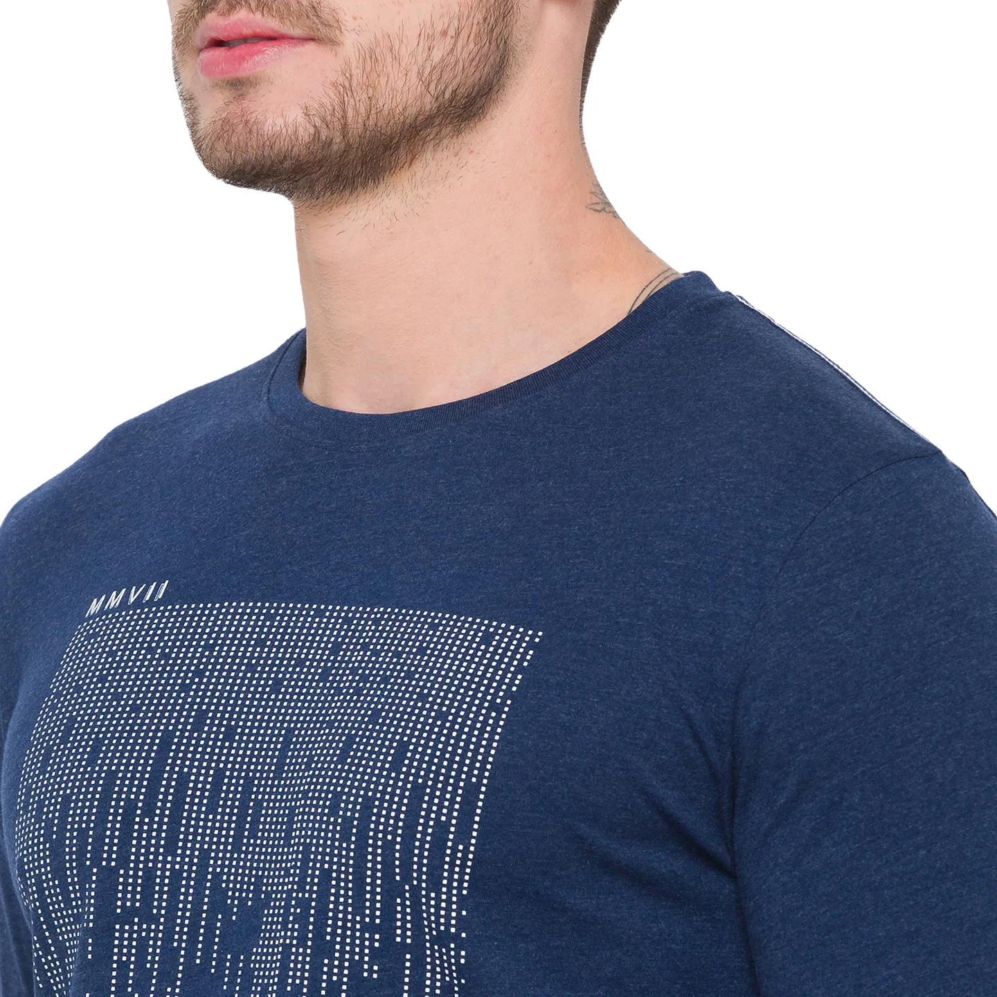 Blue Regular Fit Men's Long Sleeves T-Shirt by Being Human Clothing - Image 5