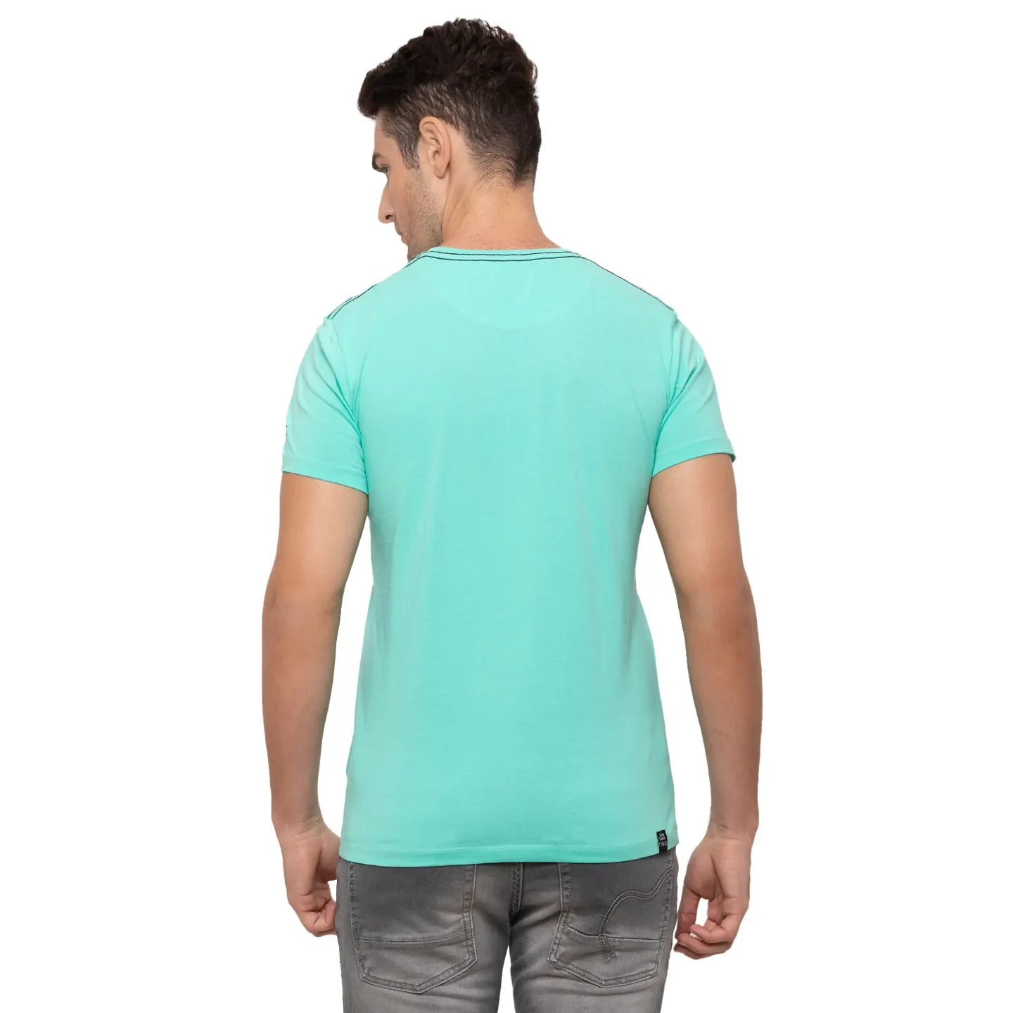 Green Regular Fit Men's Short Sleeves T-Shirt by Being Human Clothing - Image 3