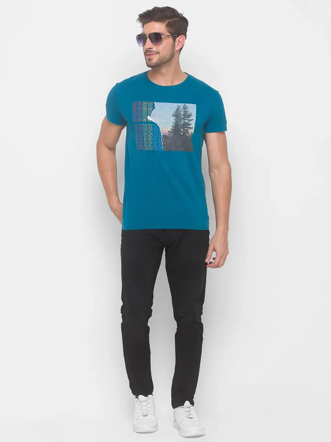 Ocean Regular Fit Round Neck Men's T-Shirt by Being Human Clothing - Image 2