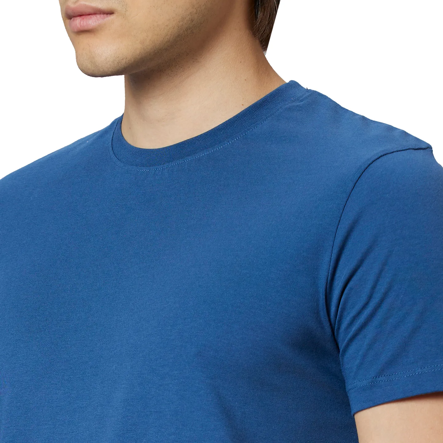 Ocean Blue Regular Fit Round Neck Men's T-Shirt by Being Human Clothing - Image 4