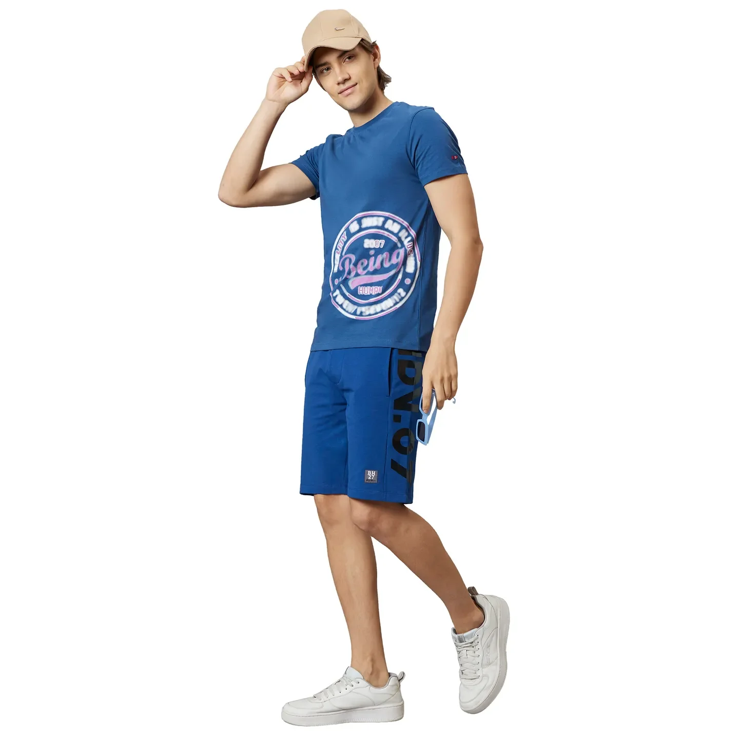 Ocean Blue Regular Fit Round Neck Men's T-Shirt by Being Human Clothing - Image 5