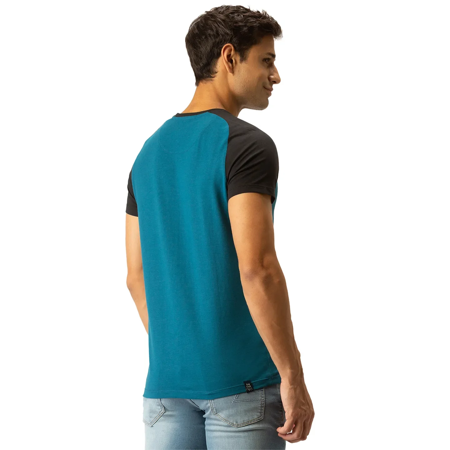 Blue Regular Fit Men's Short Sleeves T-Shirt by Being Human Clothing - Image 3