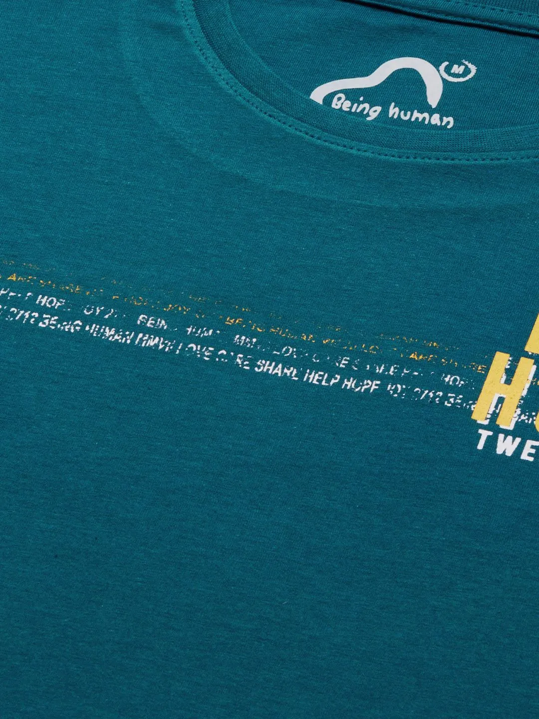 Blue Regular Fit Men's Short Sleeves T-Shirt by Being Human Clothing - Image 3