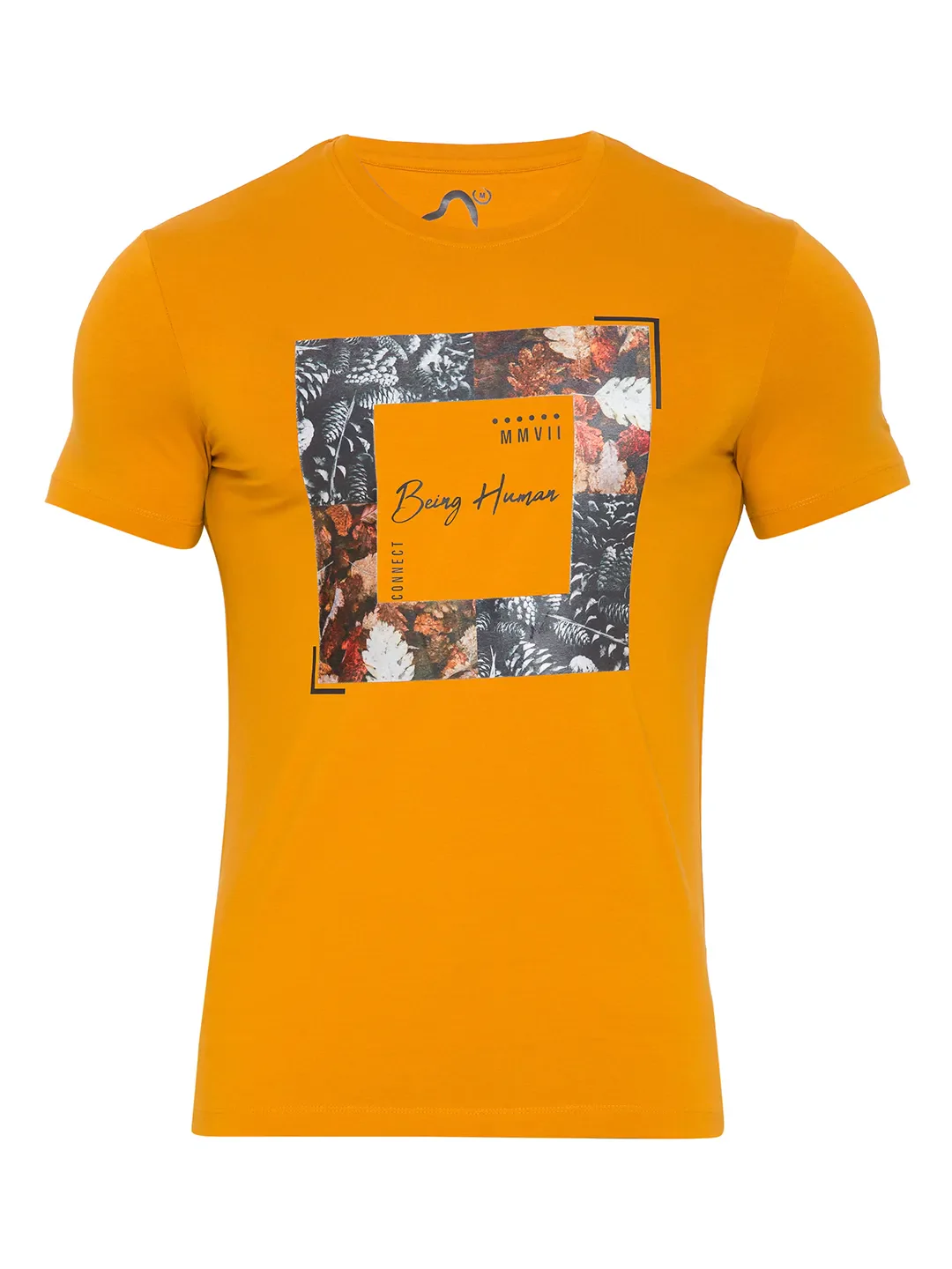 Ocher Regular Fit Round Neck Men's T-Shirt by Being Human Clothing - Image 5