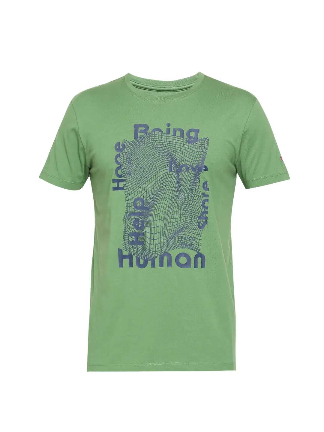 Green Regular Fit Men's Short Sleeves T-Shirt by Being Human Clothing - Image 7