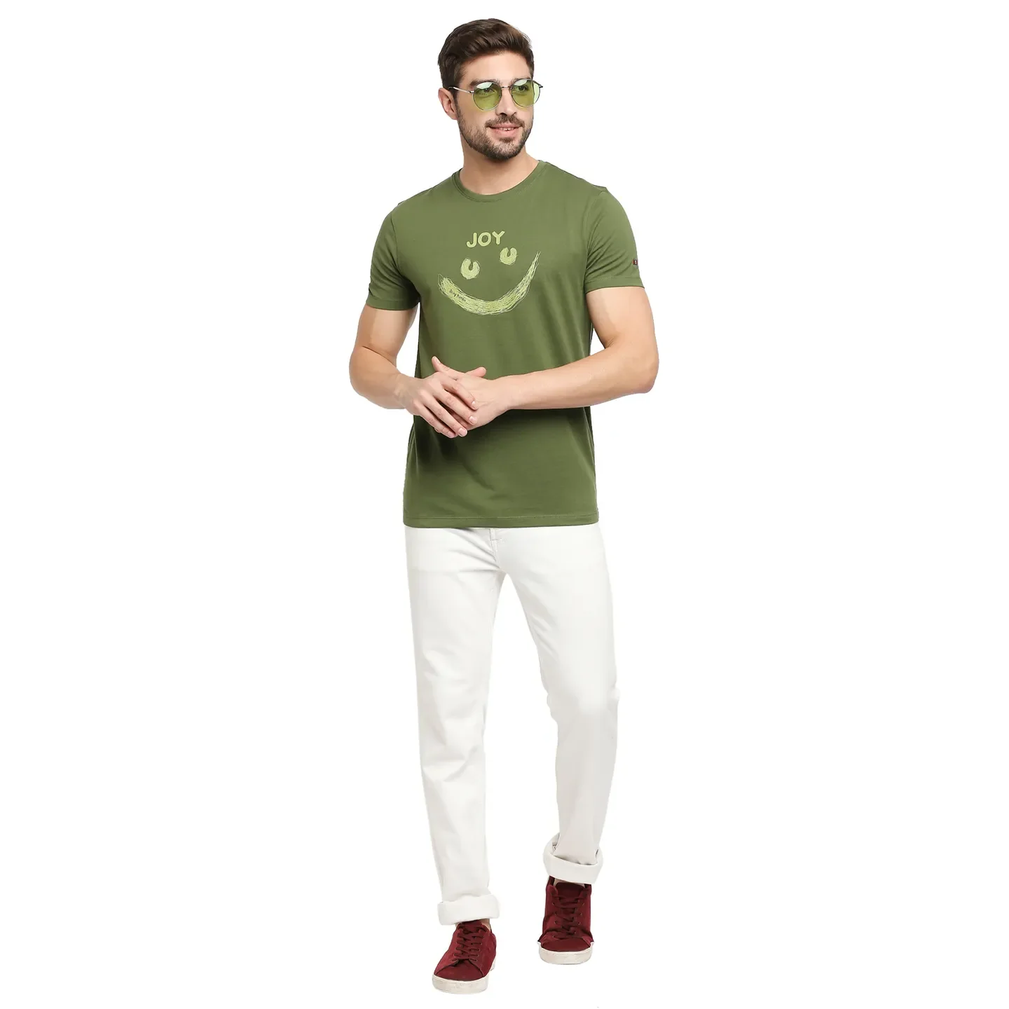 Green Regular Fit Men's Short Sleeves T-Shirt by Being Human Clothing - Image 6