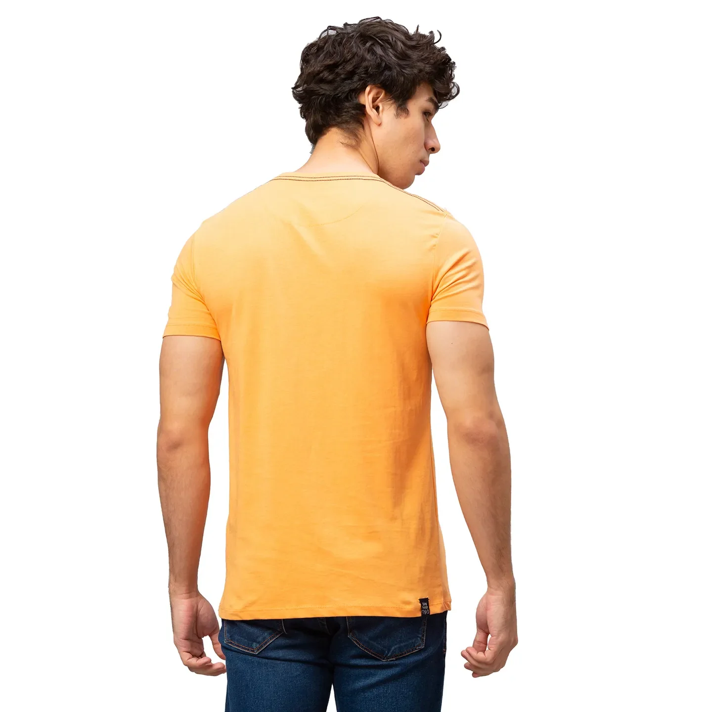 Orange Regular Fit Men's Short Sleeves T-Shirt by Being Human Clothing - Image 3