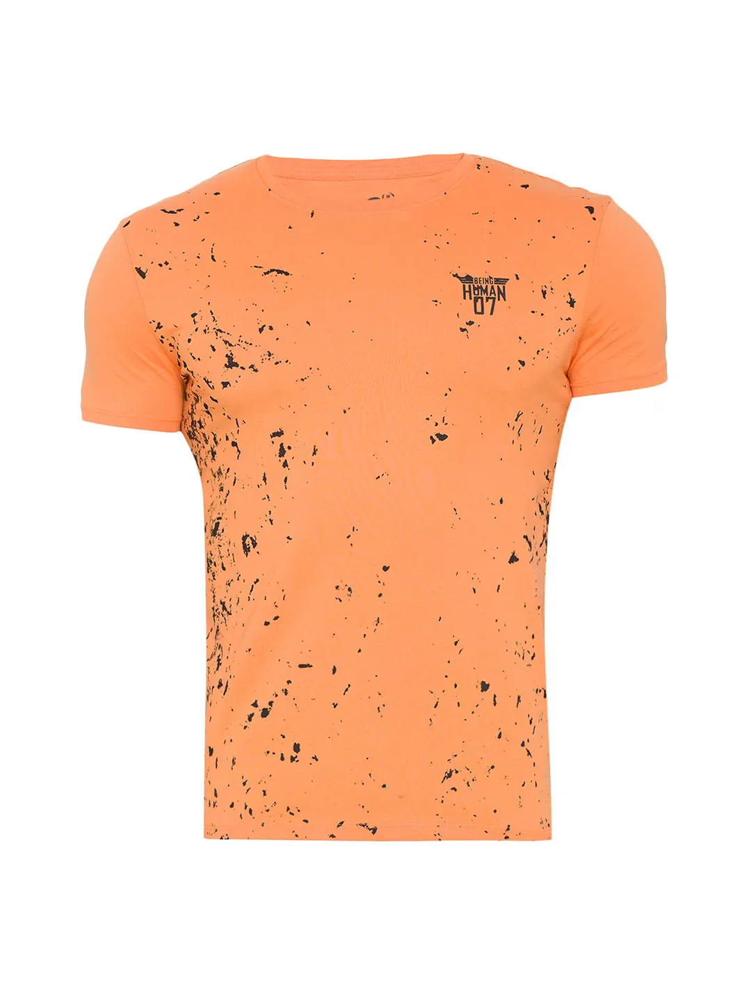 Orange Regular Fit Men's Short Sleeves T-Shirt by Being Human Clothing - Image 7