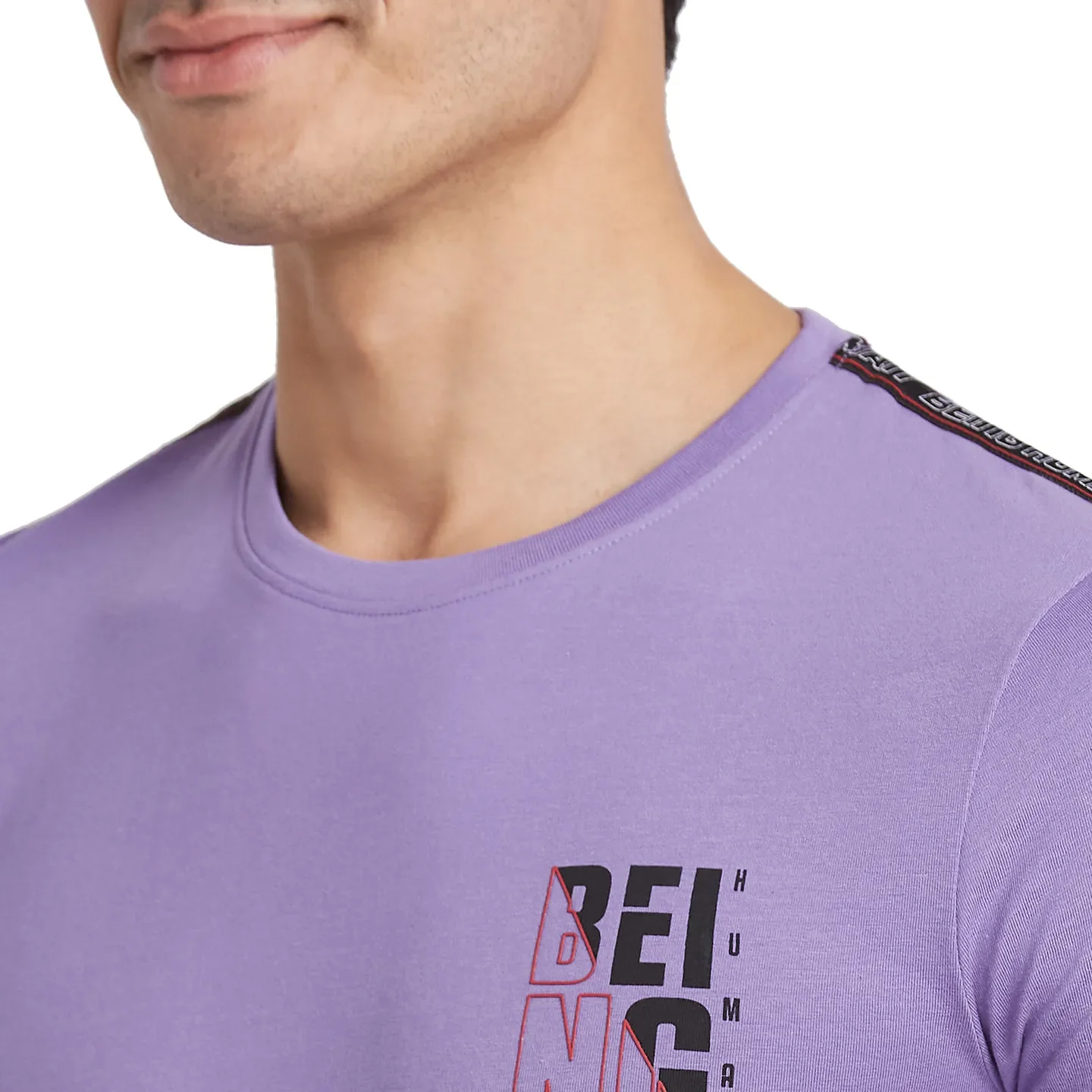 Paisley Purple Regular Fit Round Neck Men's T-Shirt by Being Human Clothing - Image 4