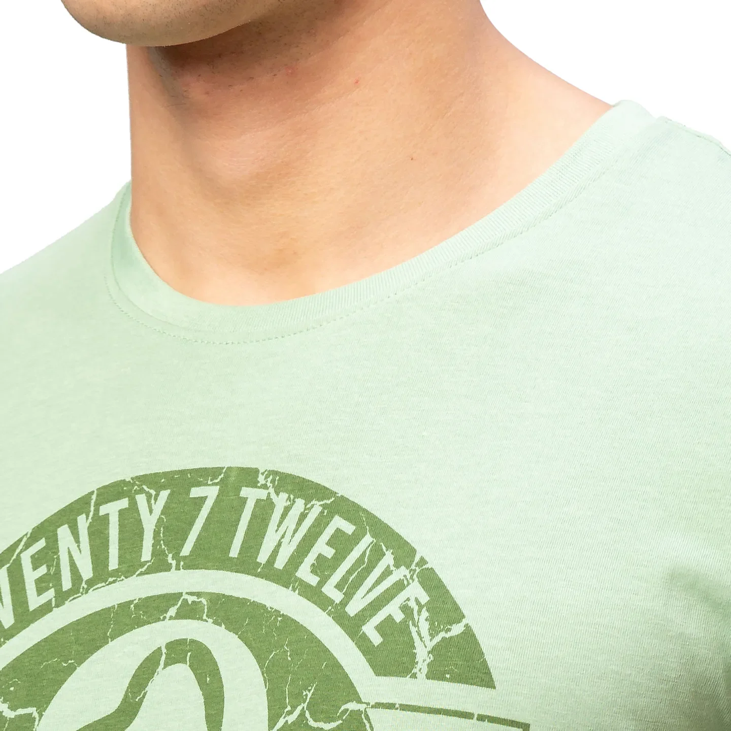 Green Regular Fit Men's Short Sleeves T-Shirt by Being Human Clothing - Image 4