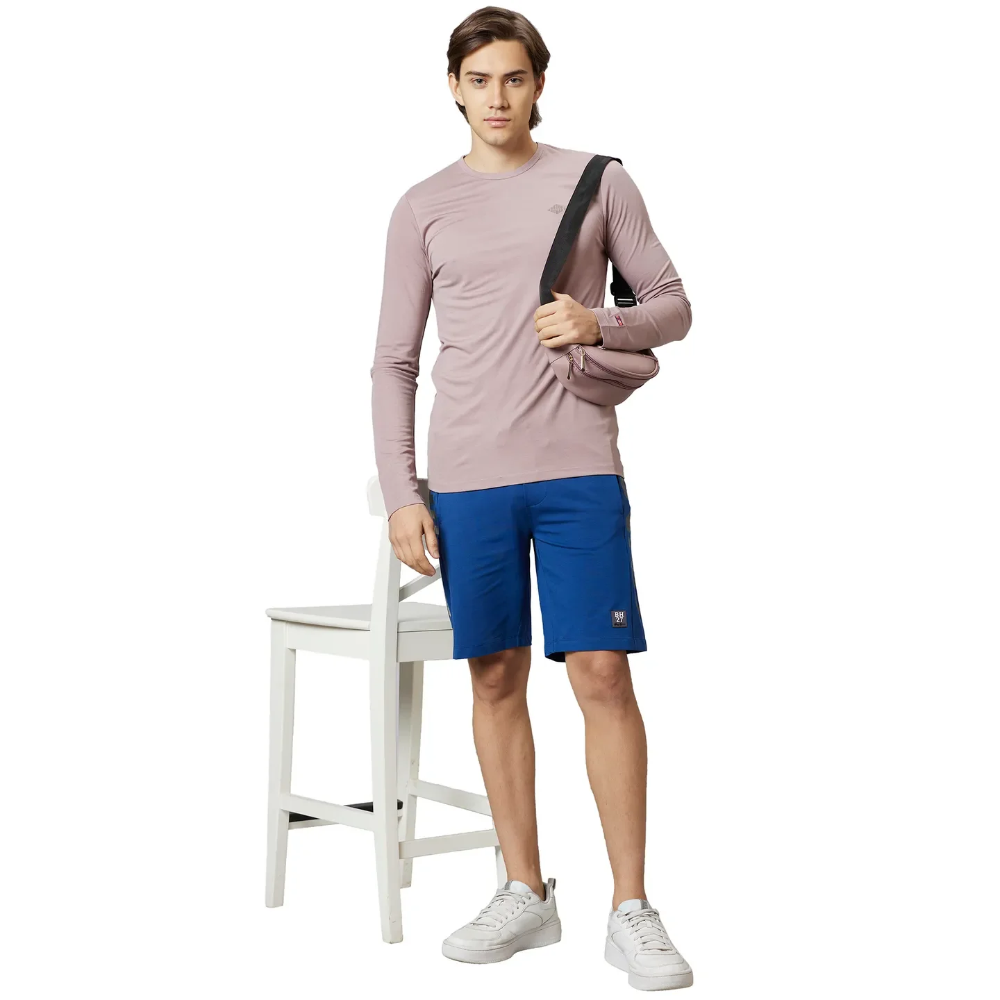Pink Regular Fit Men's Long Sleeves T-Shirt by Being Human Clothing - Image 5