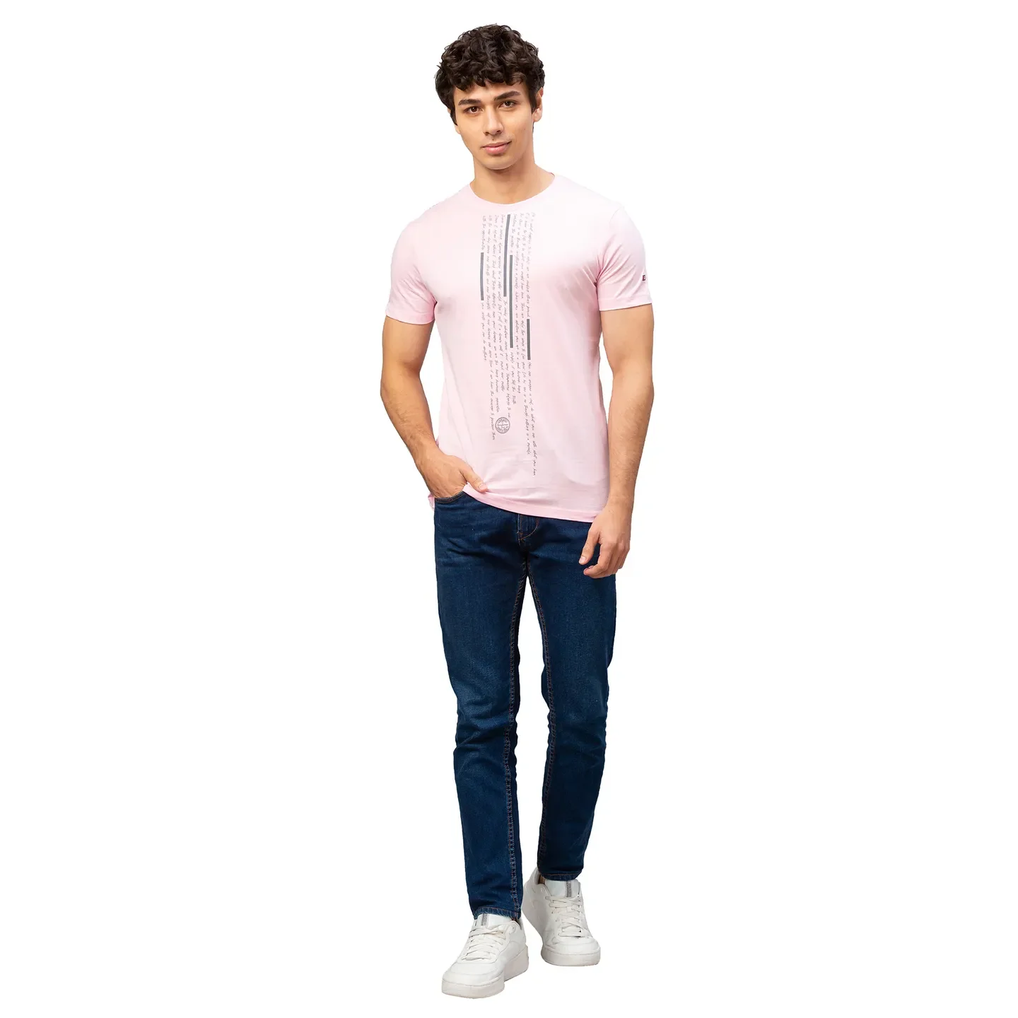 Pink Regular Fit Men's Short Sleeves T-Shirt by Being Human Clothing - Image 2