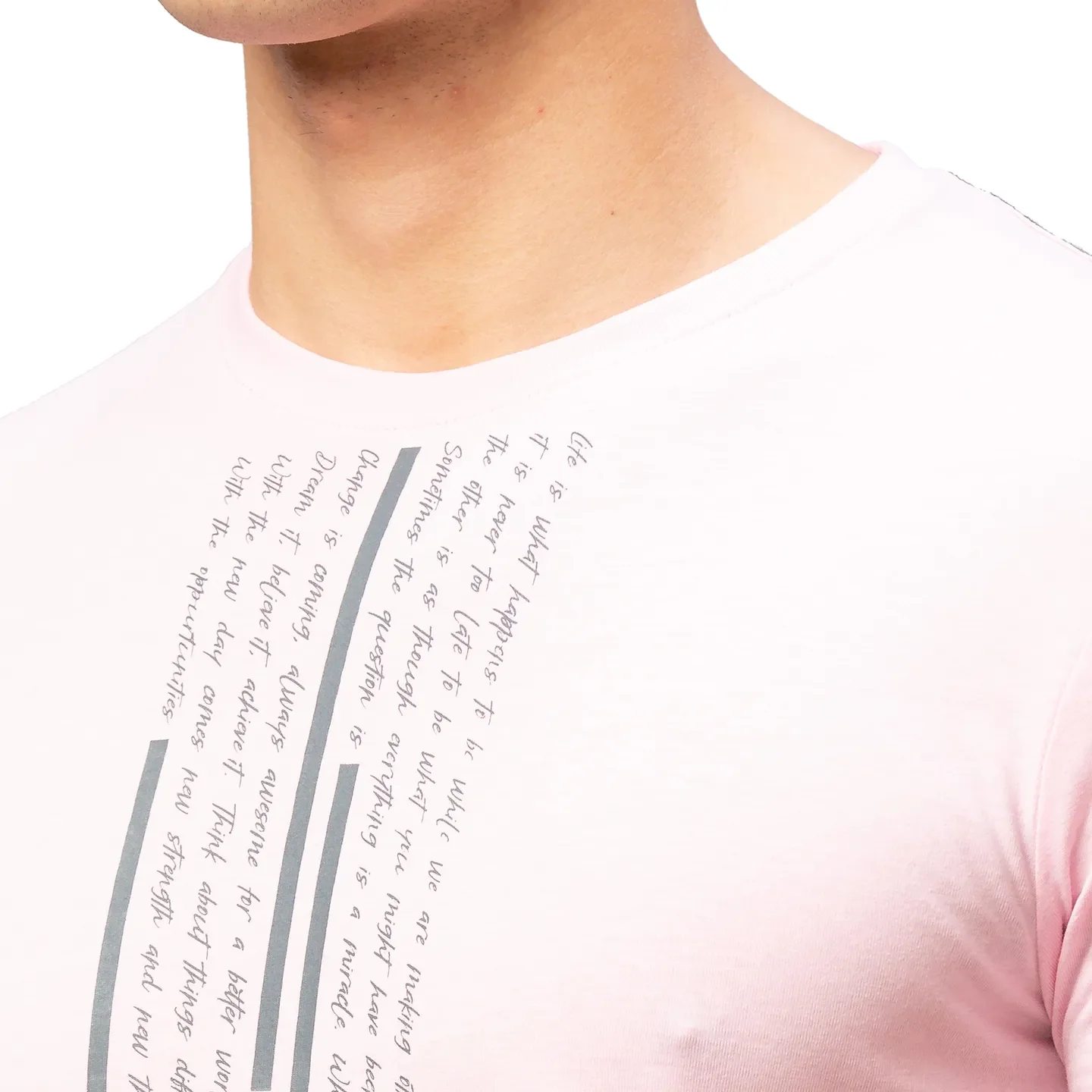 Pink Regular Fit Men's Short Sleeves T-Shirt by Being Human Clothing - Image 5