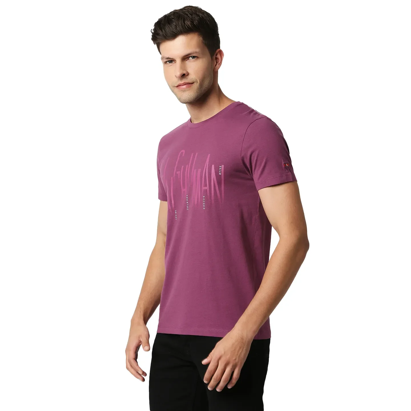 Pink Slim Straight Fit Men's Short Sleeves T-Shirt by Being Human Clothing - Image 2