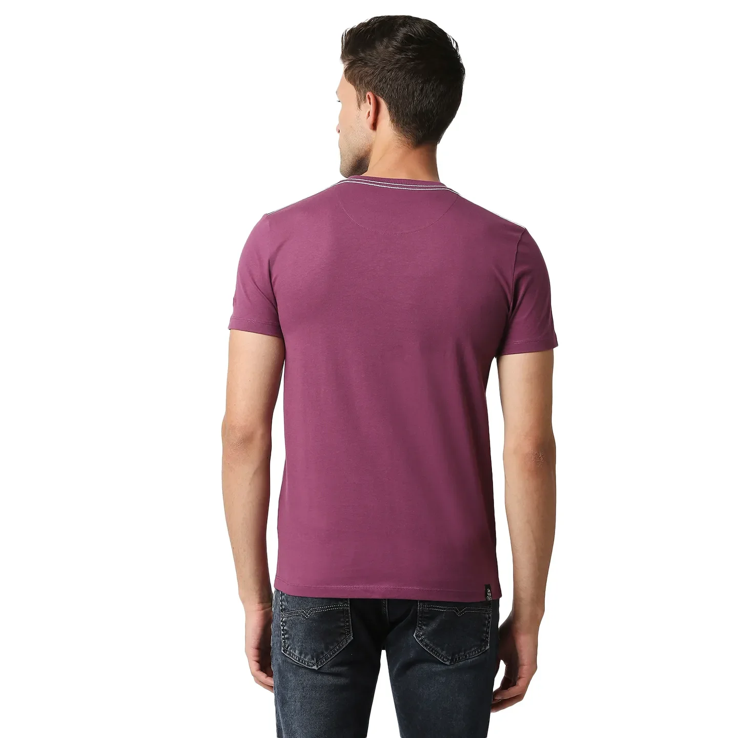 Pink Regular Fit Men's Short Sleeves T-Shirt by Being Human Clothing - Image 4