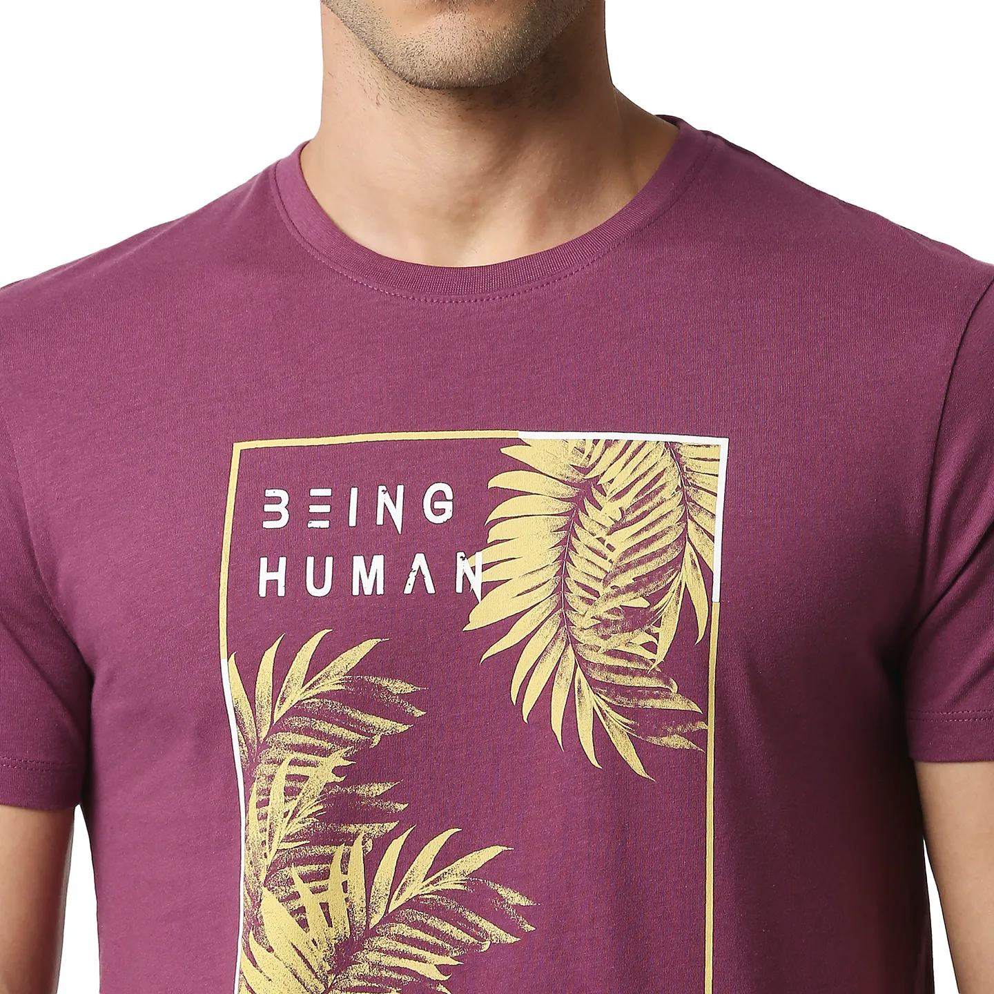 Pink Regular Fit Men's Short Sleeves T-Shirt by Being Human Clothing - Image 5