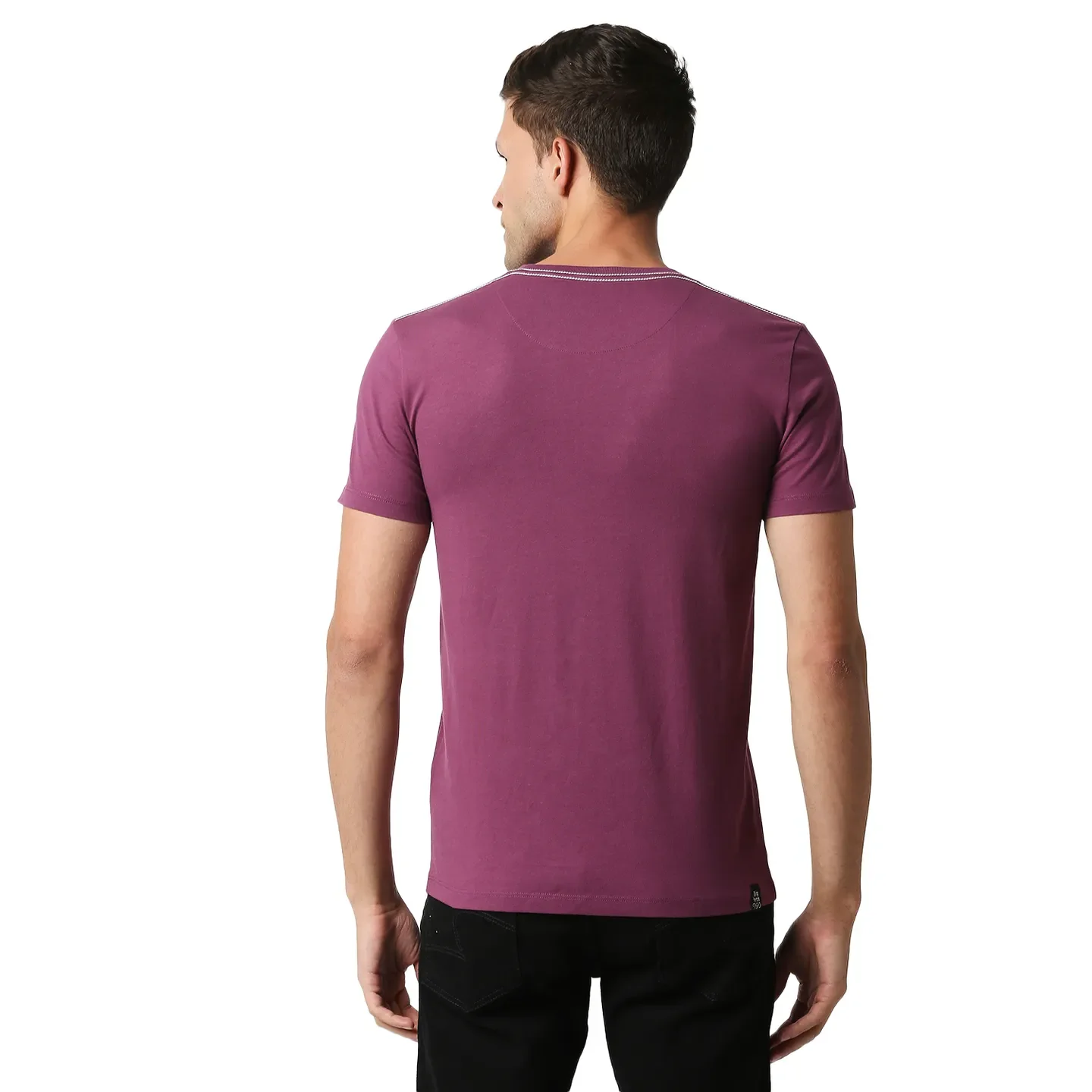 Pink Regular Fit Men's Short Sleeves T-Shirt by Being Human Clothing - Image 4