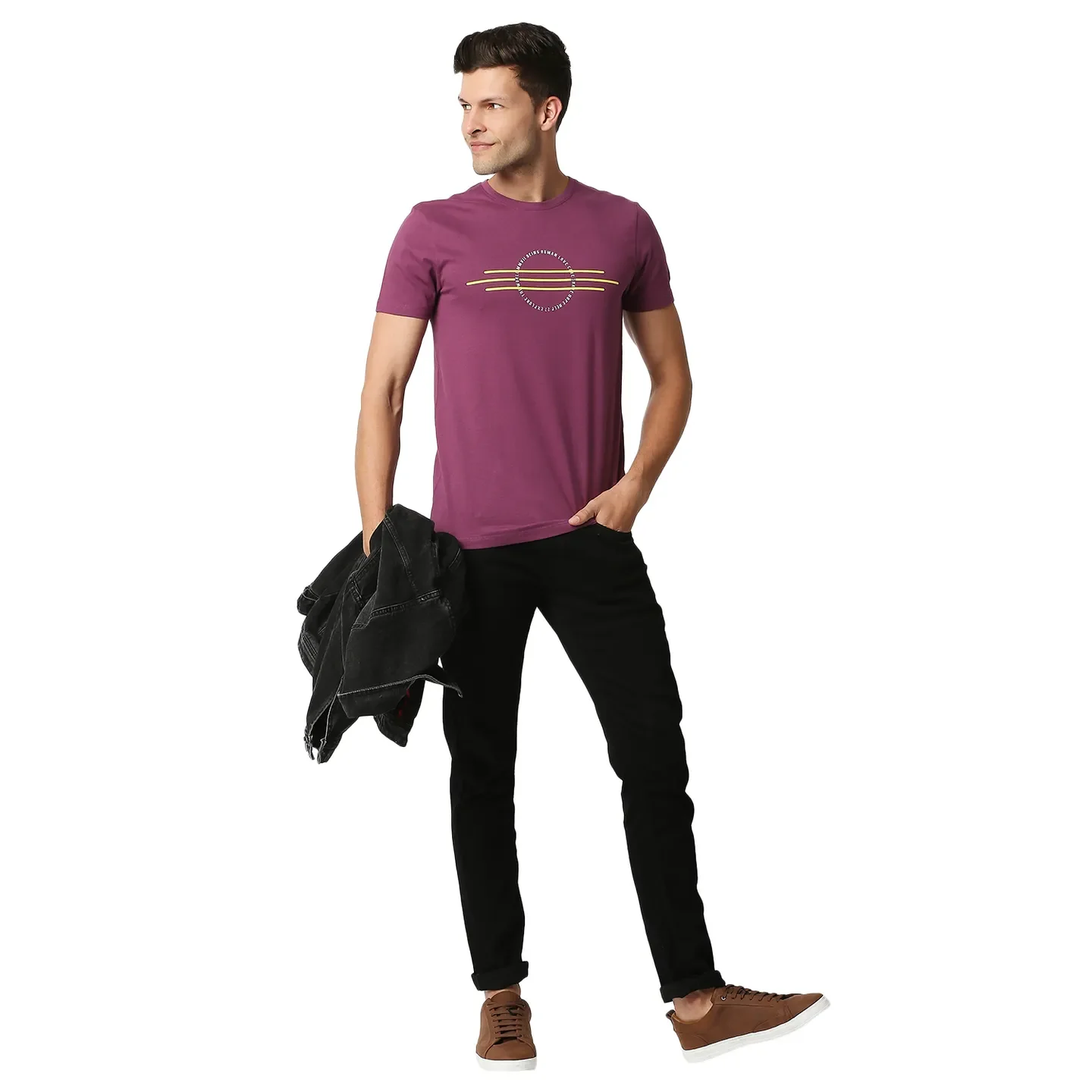 Pink Regular Fit Men's Short Sleeves T-Shirt by Being Human Clothing - Image 6