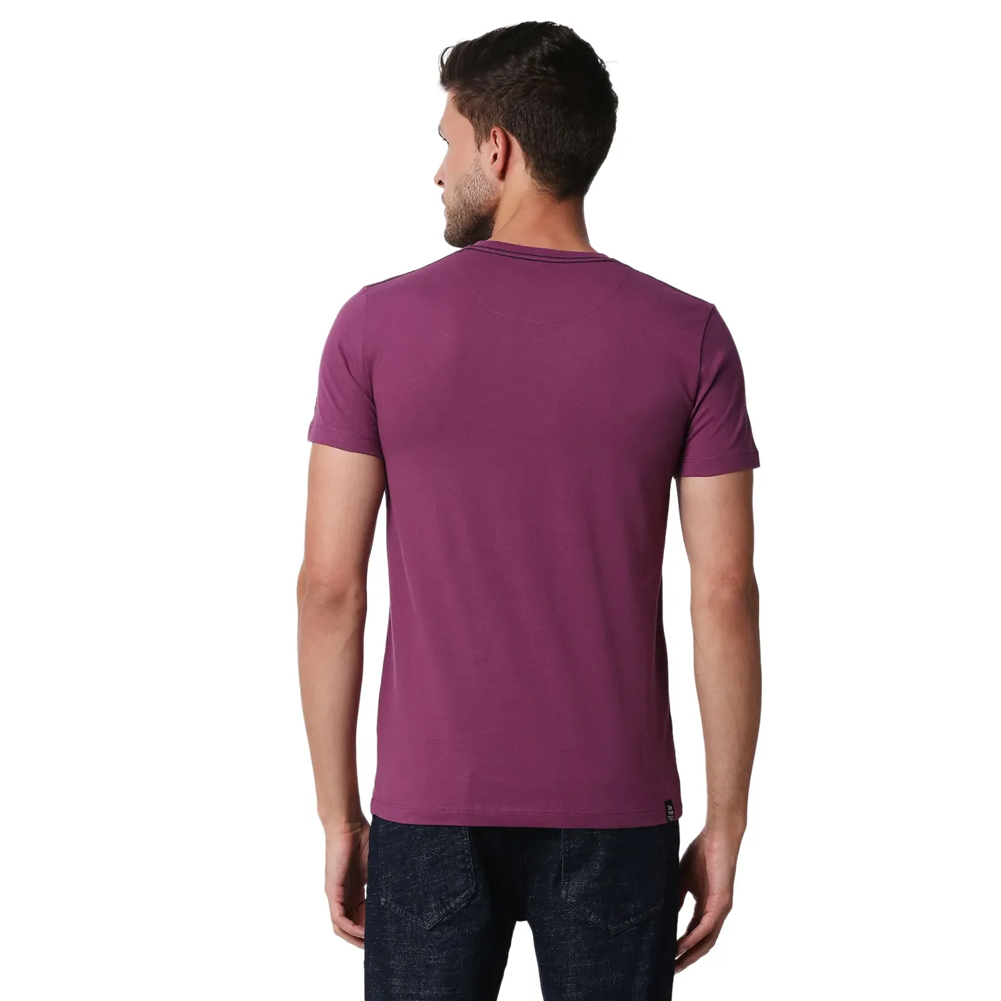 Pink Regular Fit Men's Short Sleeves T-Shirt by Being Human Clothing - Image 3