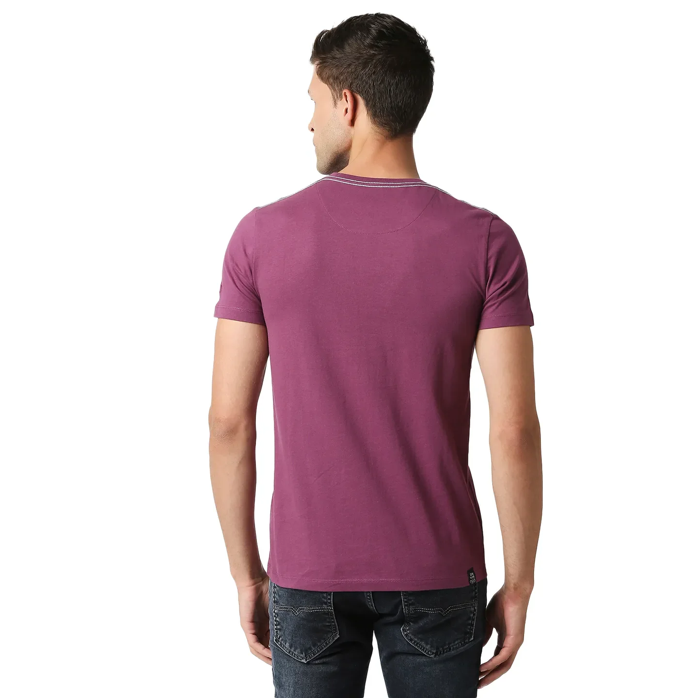 Pink Regular Fit Men's Short Sleeves T-Shirt by Being Human Clothing - Image 4