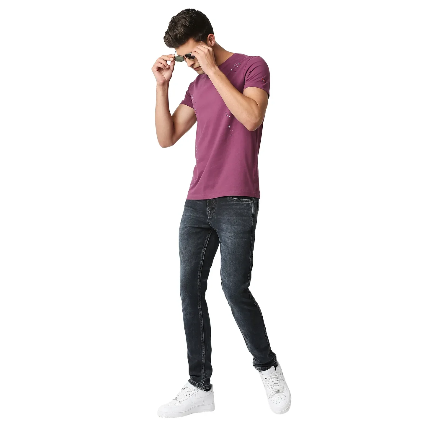 Pink Regular Fit Men's Short Sleeves T-Shirt by Being Human Clothing - Image 6