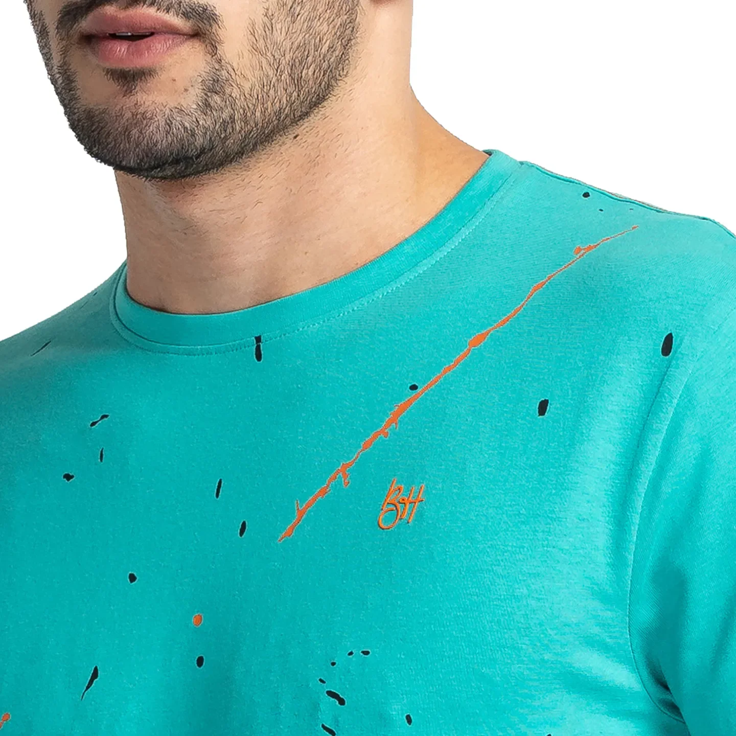 Green Regular Fit Men's Short Sleeves T-Shirt by Being Human Clothing - Image 5