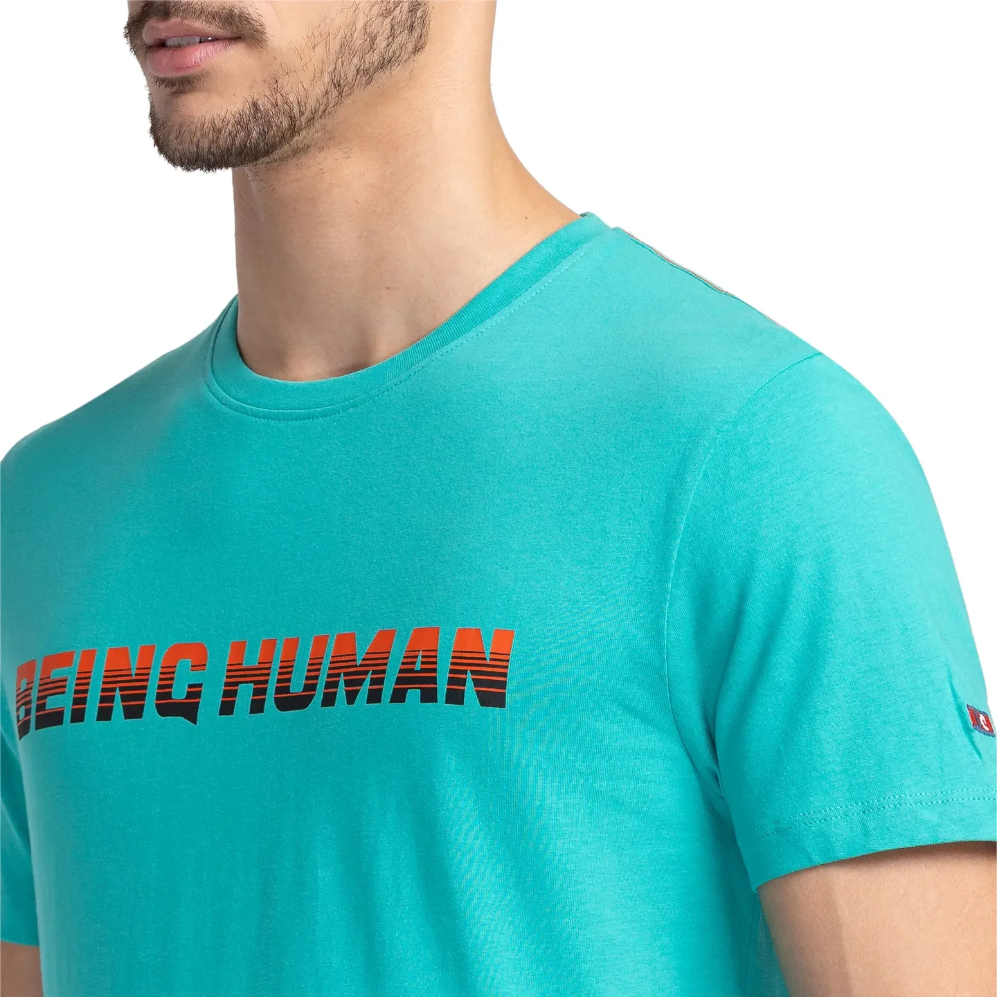 Green Regular Fit Men's Short Sleeves T-Shirt by Being Human Clothing - Image 5