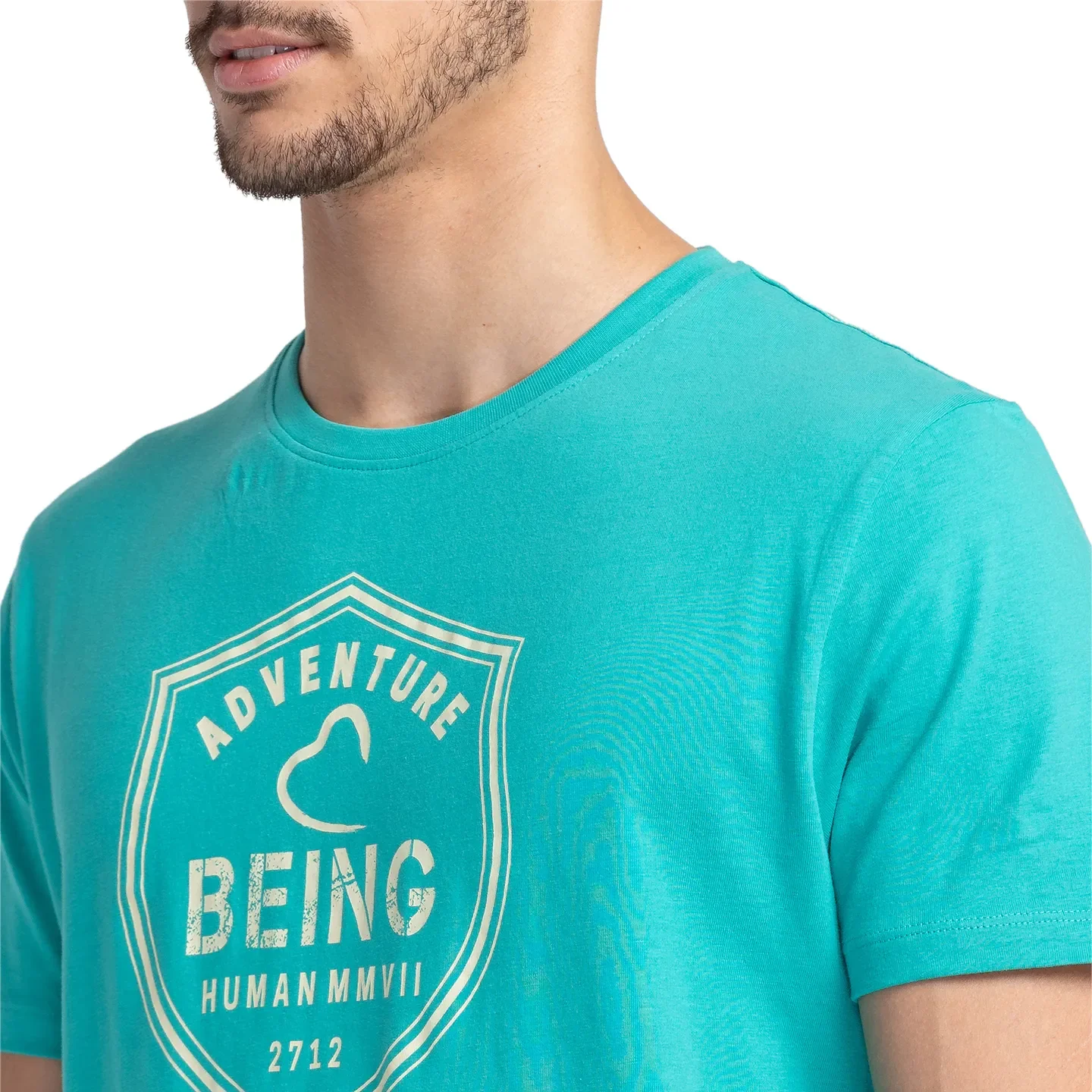 Green Regular Fit Men's Short Sleeves T-Shirt by Being Human Clothing - Image 5