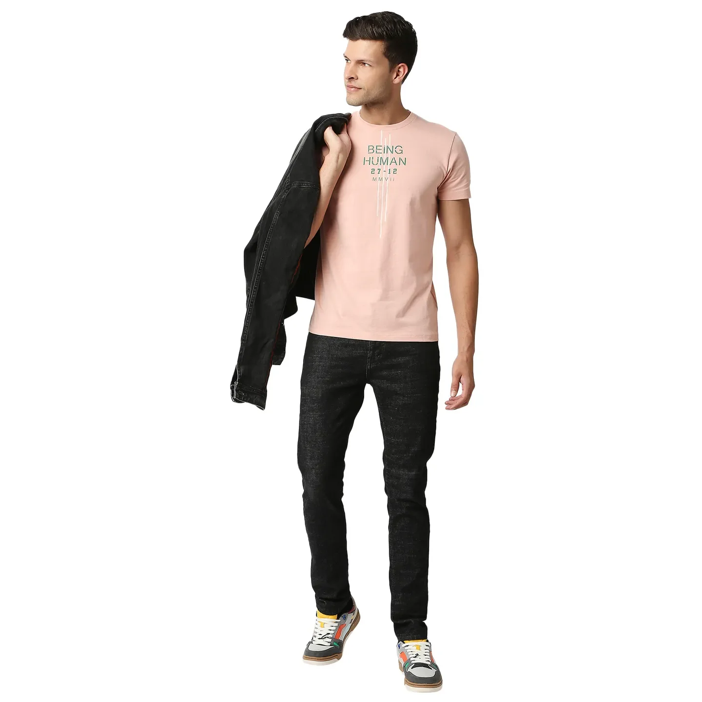 Pink Regular Fit Men's Short Sleeves T-Shirt by Being Human Clothing - Image 6