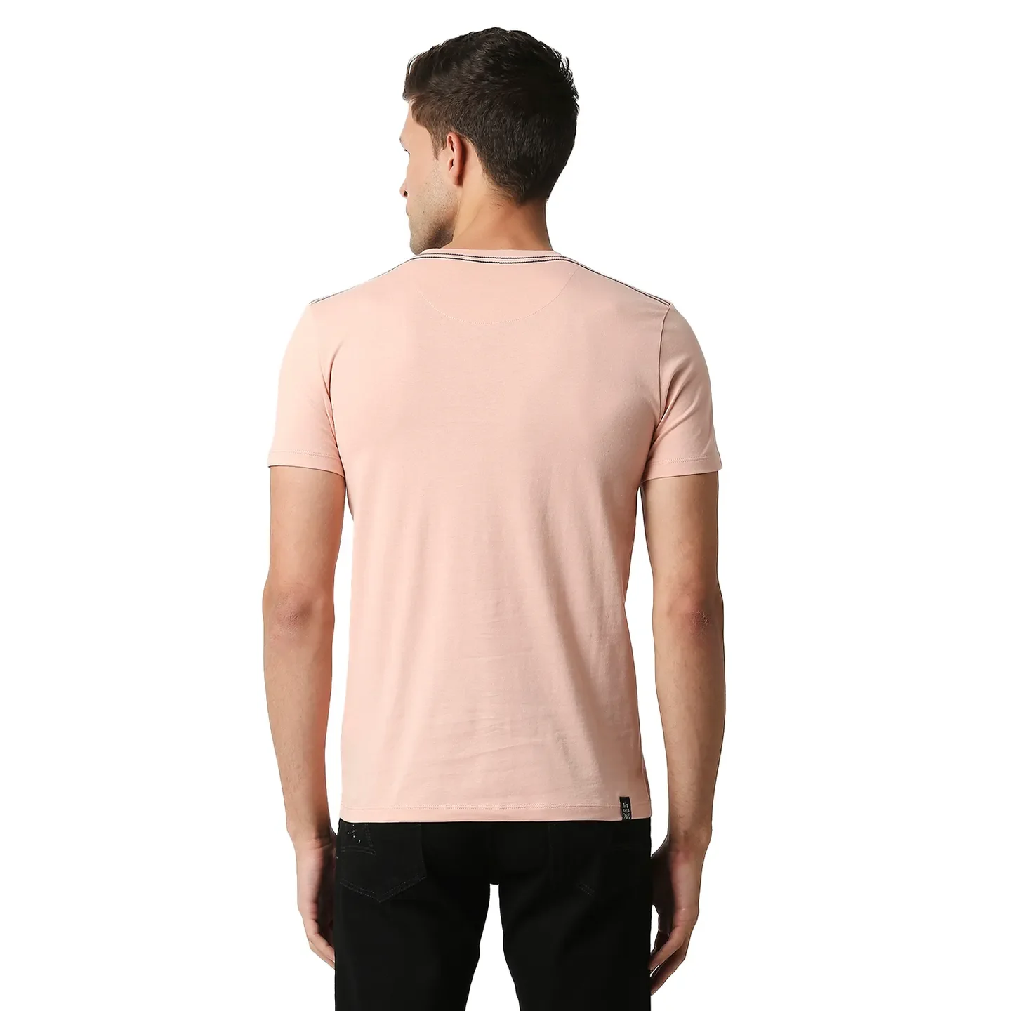 Pink Regular Fit Men's Short Sleeves T-Shirt by Being Human Clothing - Image 4