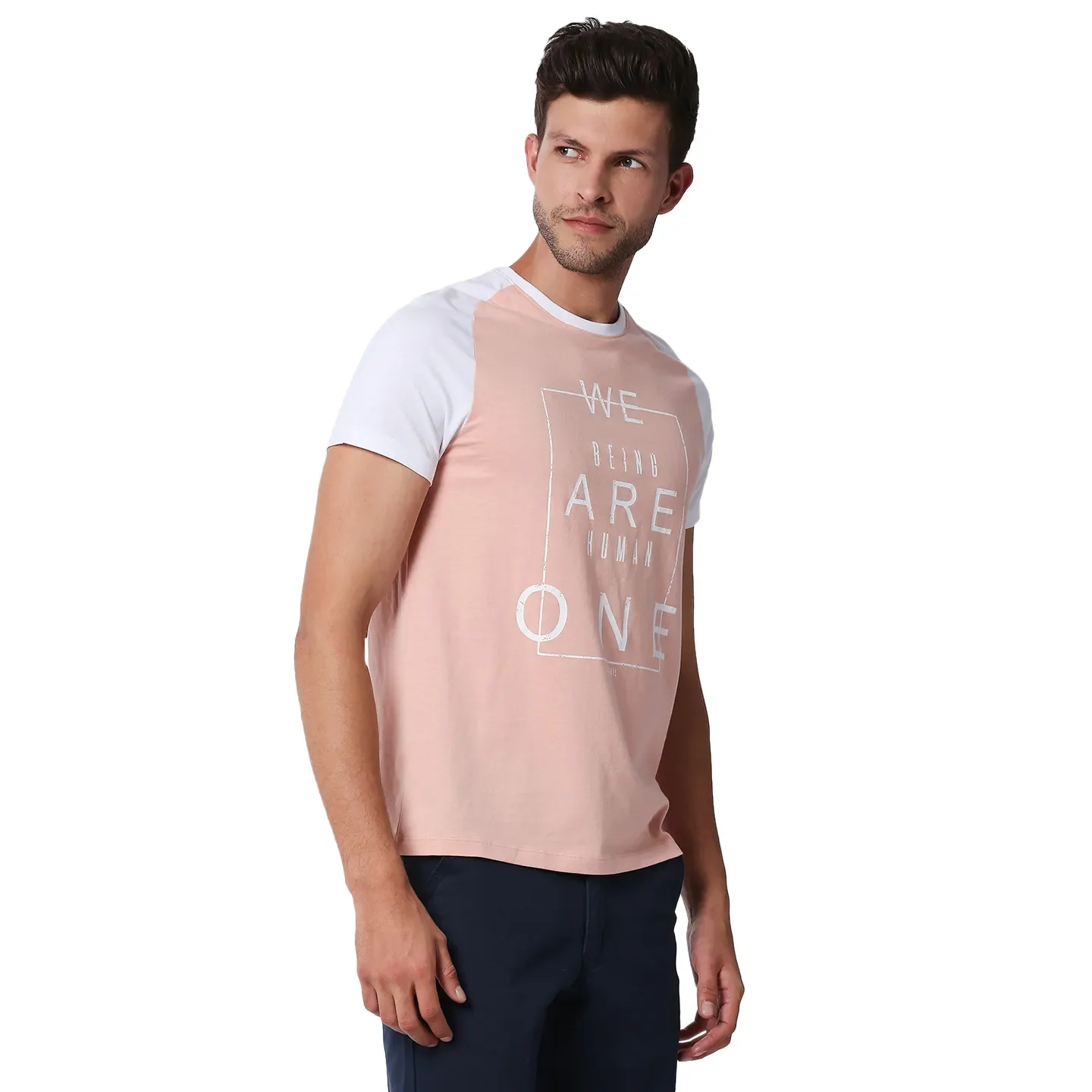 Pink Regular Fit Men's Short Sleeves T-Shirt by Being Human Clothing - Image 3