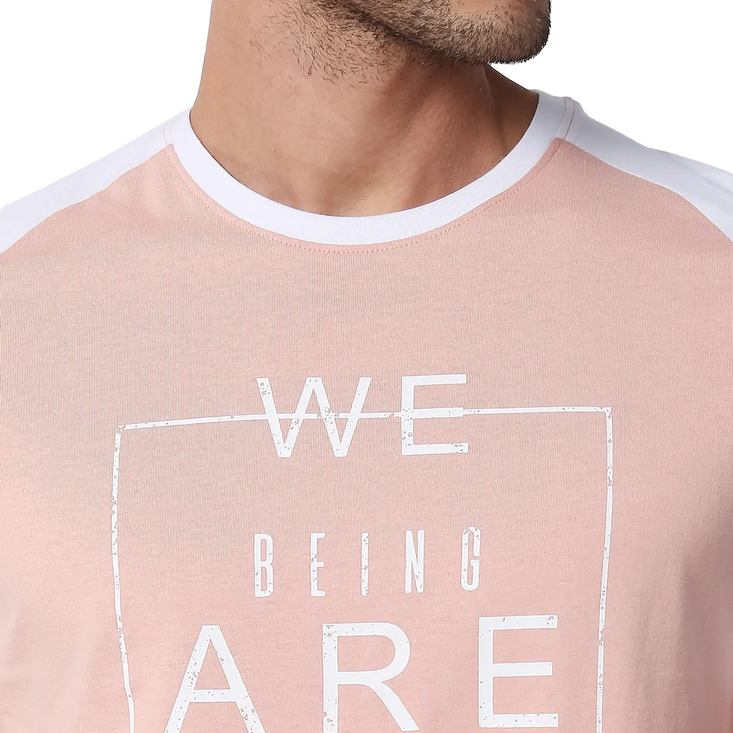 Pink Regular Fit Men's Short Sleeves T-Shirt by Being Human Clothing - Image 5