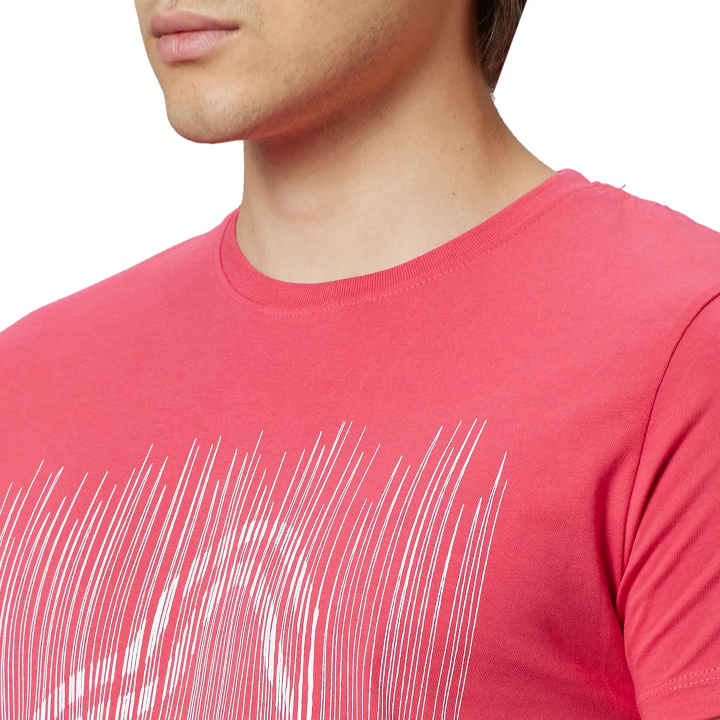 Raspberry Regular Fit Round Neck Men's T-Shirt by Being Human Clothing - Image 4