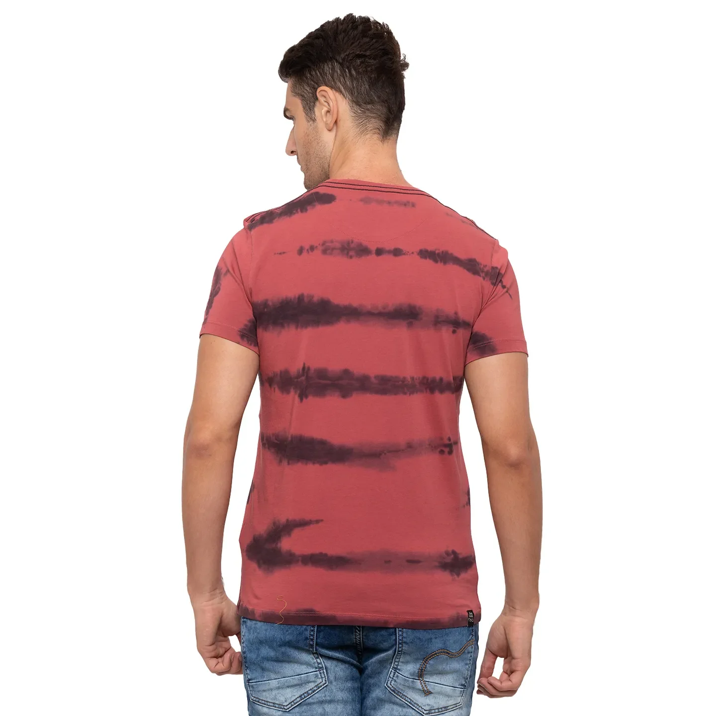 Red Regular Fit Men's Short Sleeves T-Shirt by Being Human Clothing - Image 3