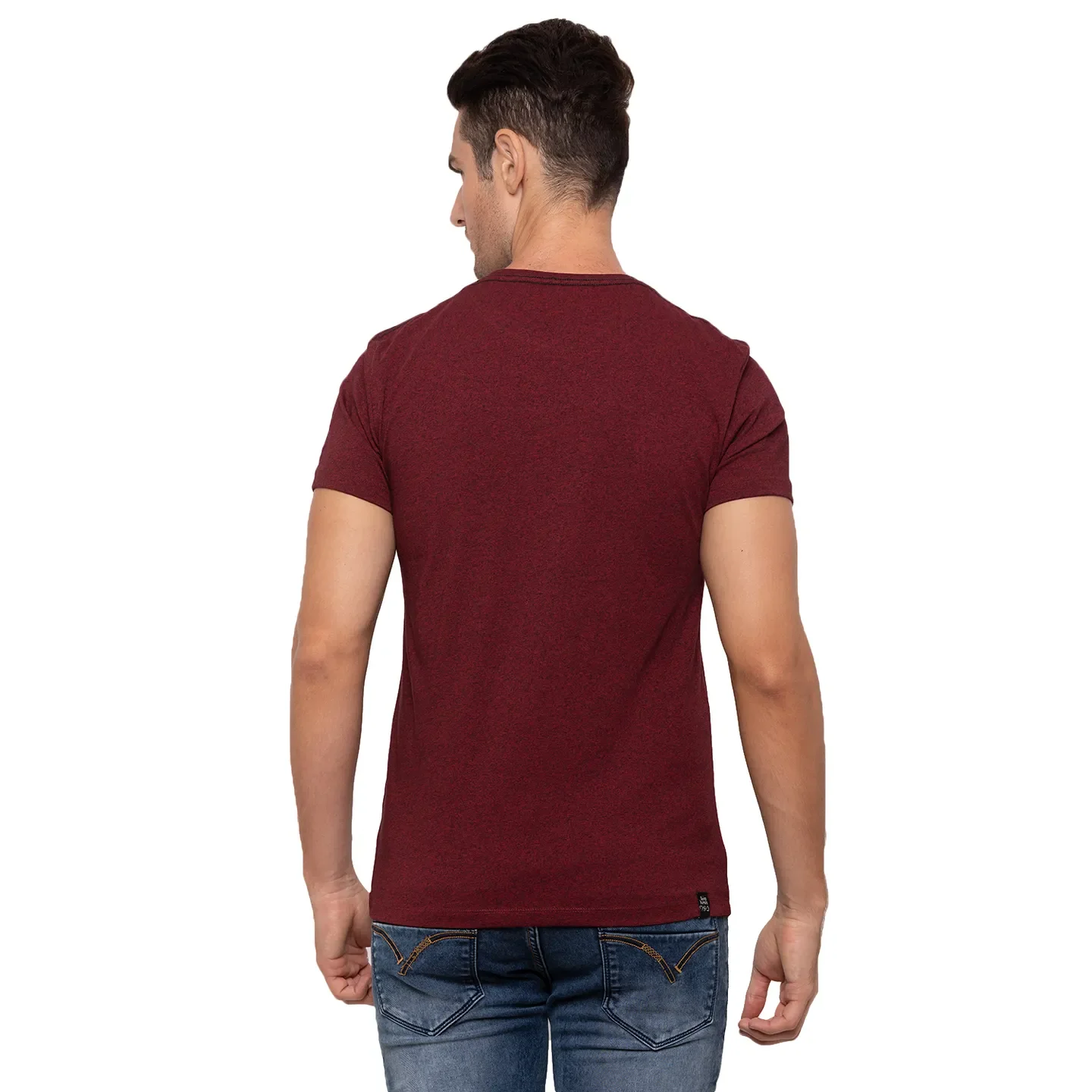 Red Regular Fit Men's Short Sleeves T-Shirt by Being Human Clothing - Image 3