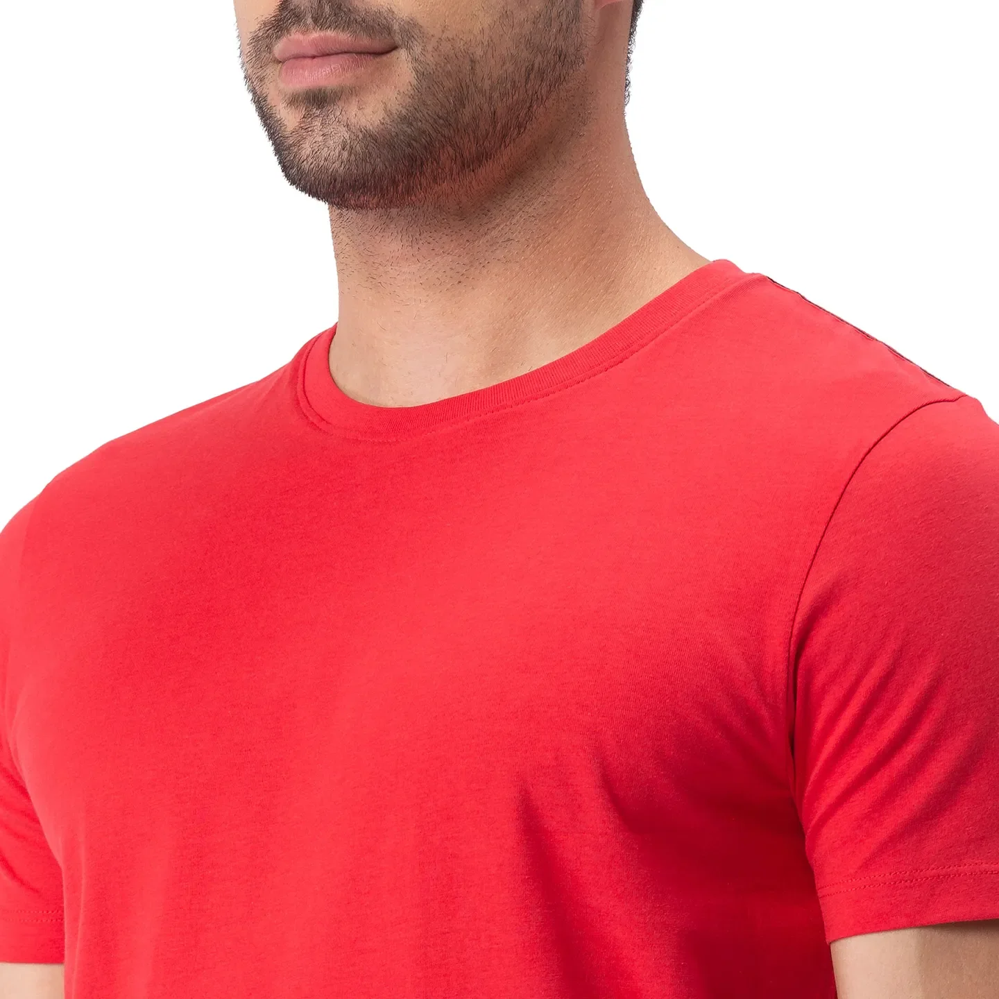 Red Regular Fit Men's Short Sleeves T-Shirt by Being Human Clothing - Image 4