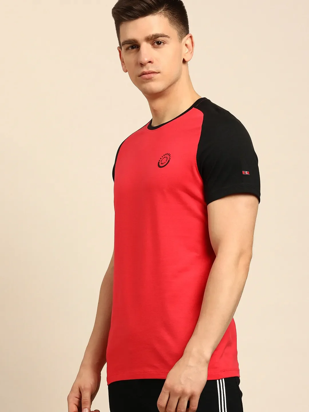 Red Regular Fit Men's Short Sleeves T-Shirt by Being Human Clothing - Image 2