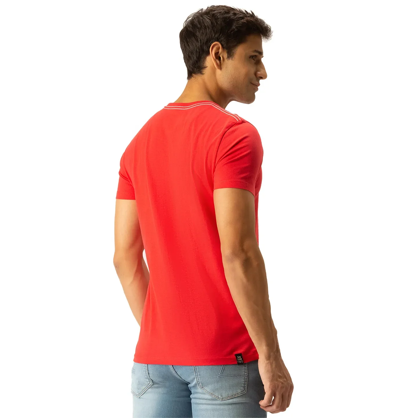 Red Regular Fit Men's Short Sleeves T-Shirt by Being Human Clothing - Image 3