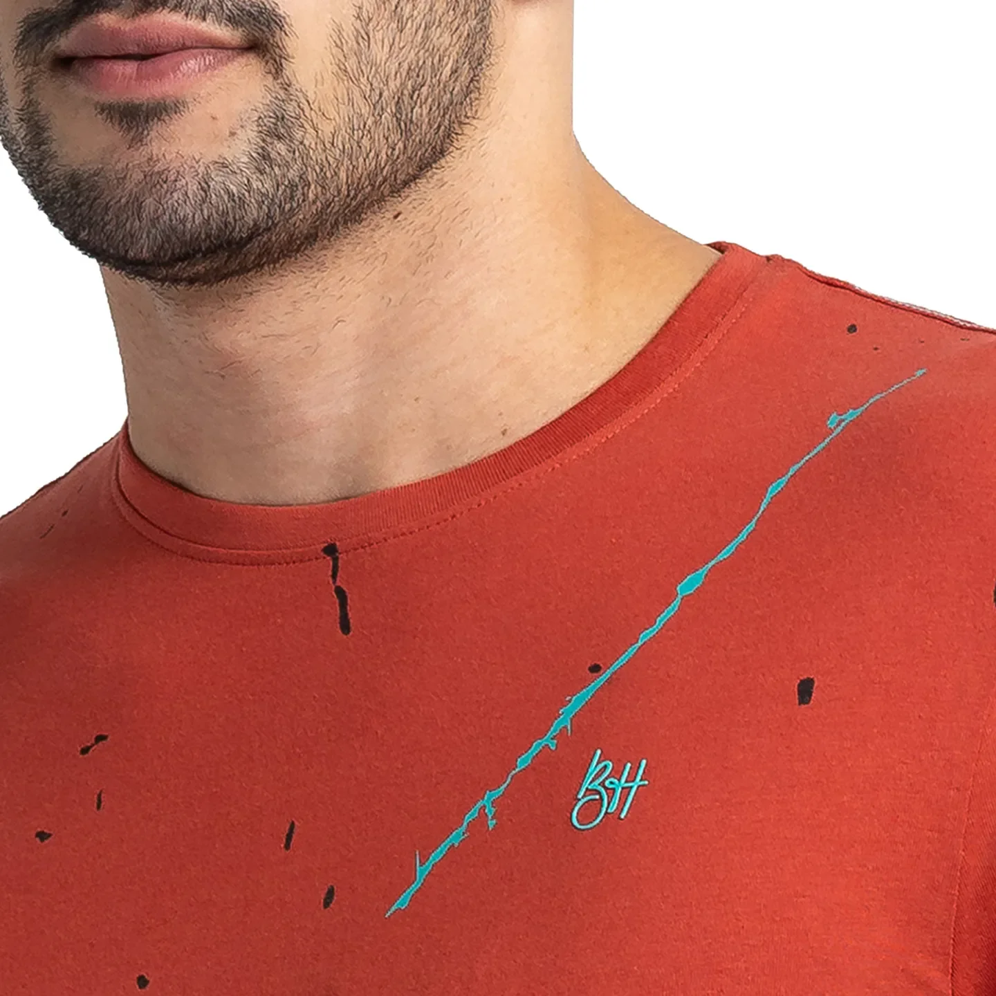 Red Regular Fit Men's Short Sleeves T-Shirt by Being Human Clothing - Image 5