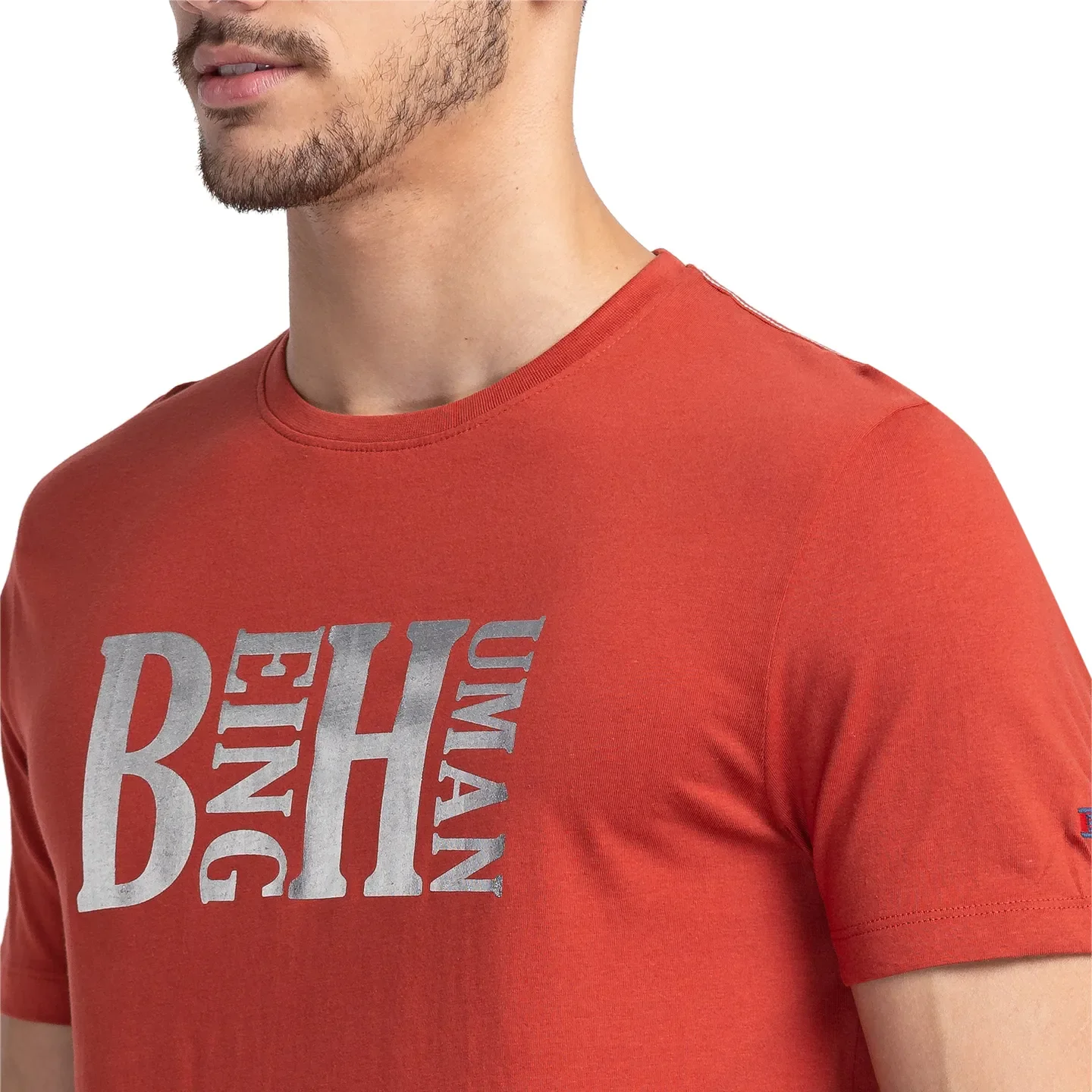 Red Regular Fit Men's Short Sleeves T-Shirt by Being Human Clothing - Image 5