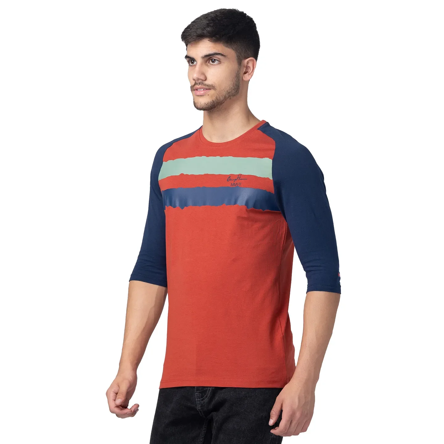 Red Regular Fit Men's Short Sleeves T-Shirt by Being Human Clothing - Image 2