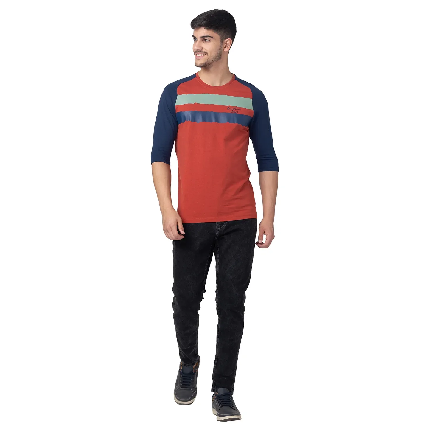 Red Regular Fit Men's Short Sleeves T-Shirt by Being Human Clothing - Image 5