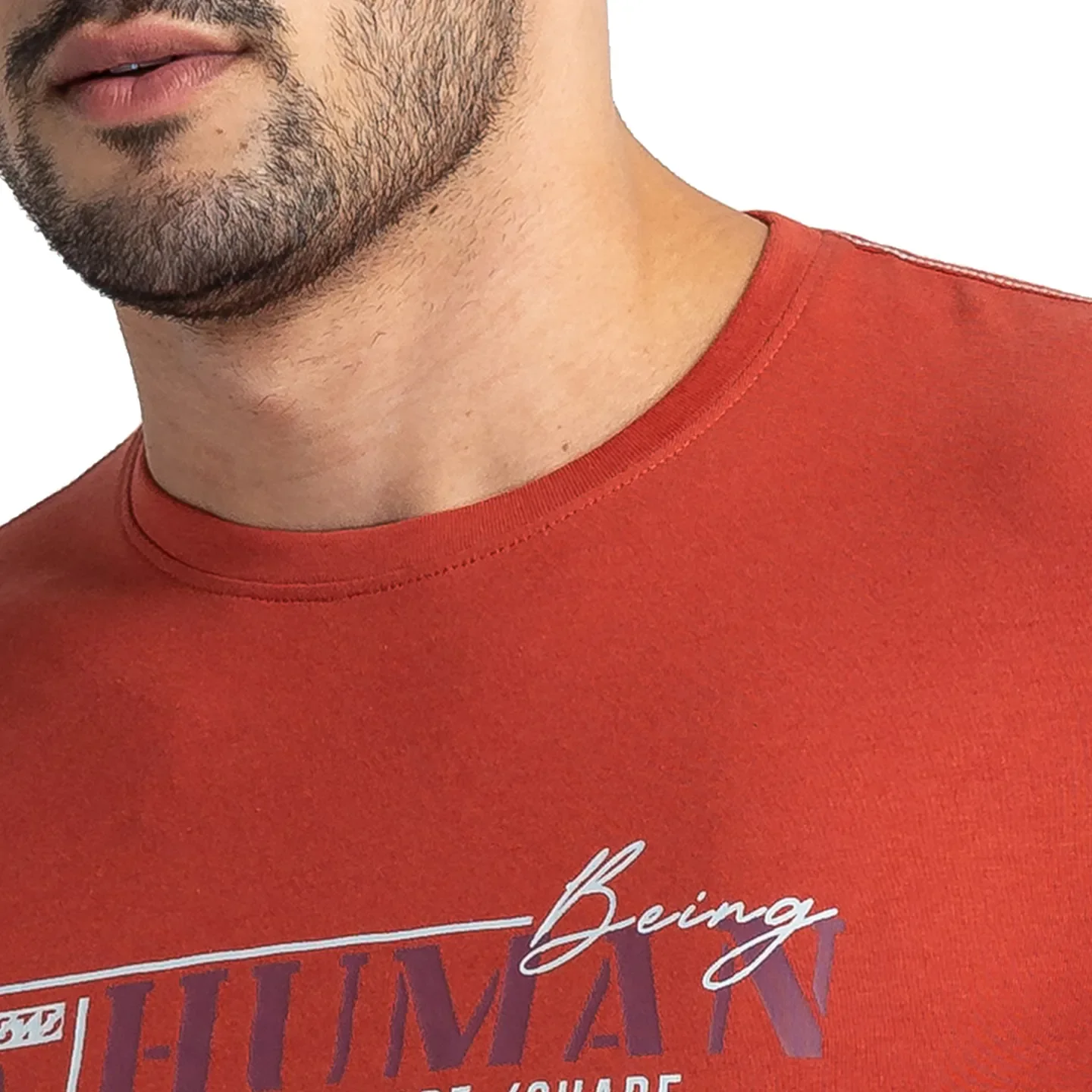 Red Regular Fit Men's Short Sleeves T-Shirt by Being Human Clothing - Image 5