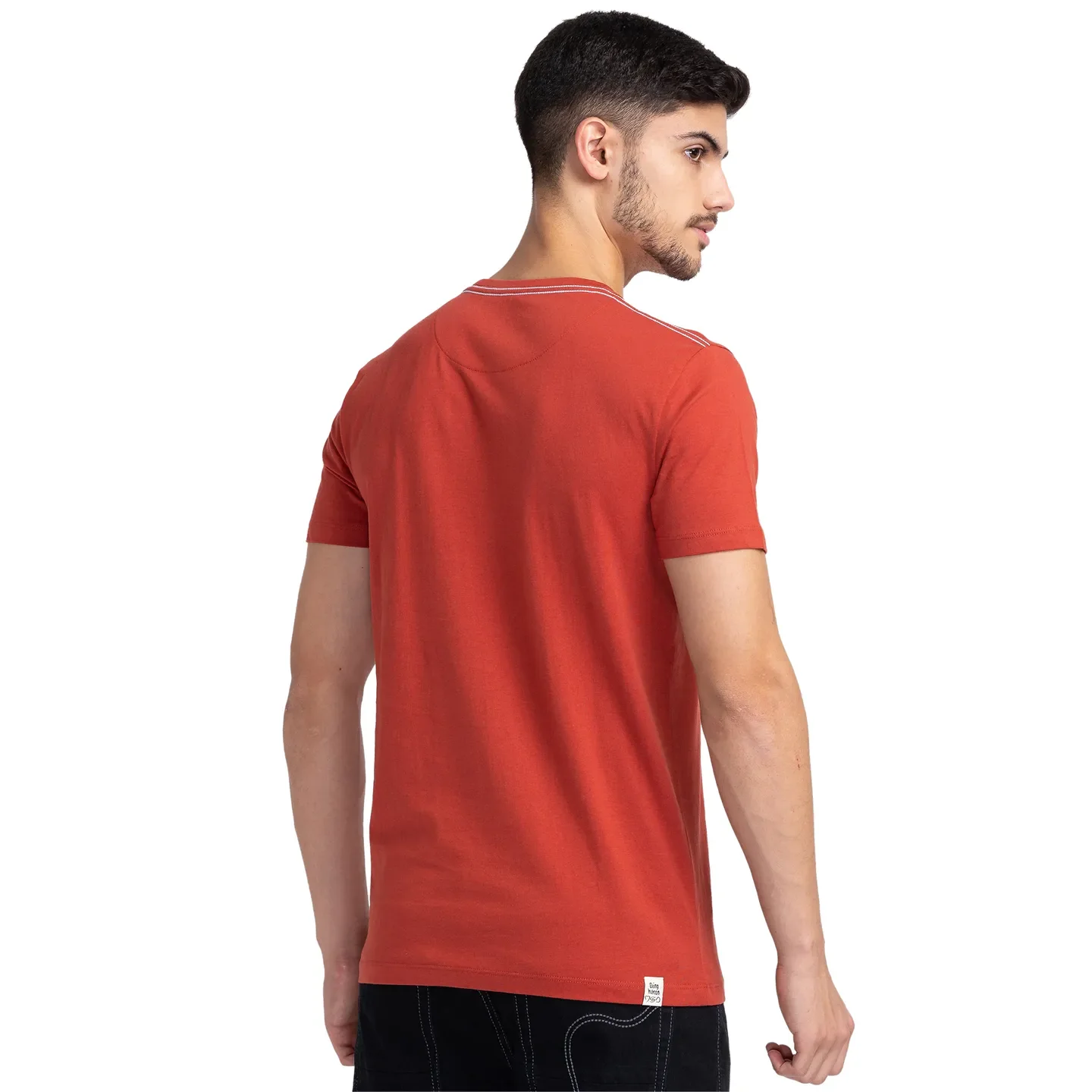 Red Regular Fit Men's Short Sleeves T-Shirt by Being Human Clothing - Image 3