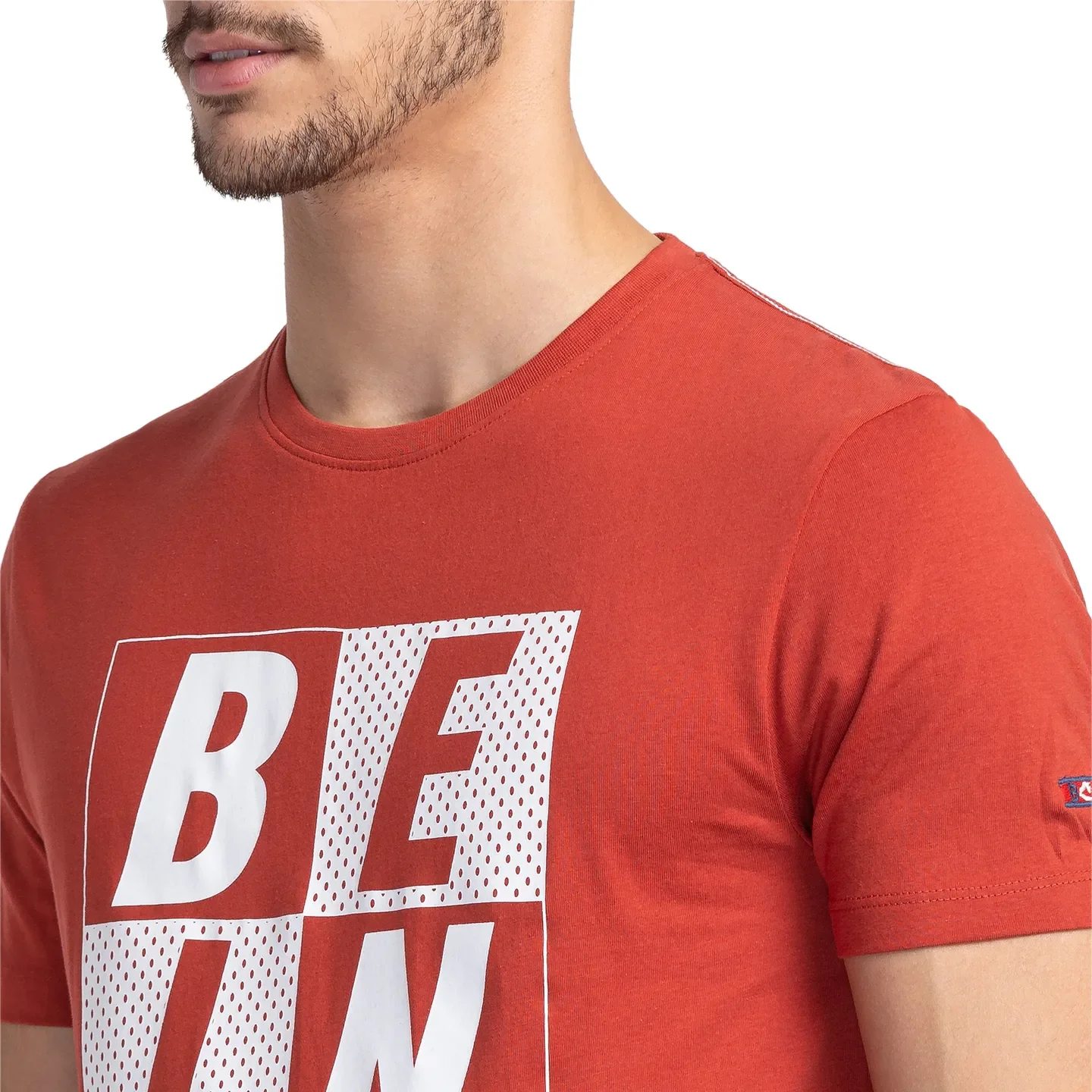Red Regular Fit Men's Short Sleeves T-Shirt by Being Human Clothing - Image 5