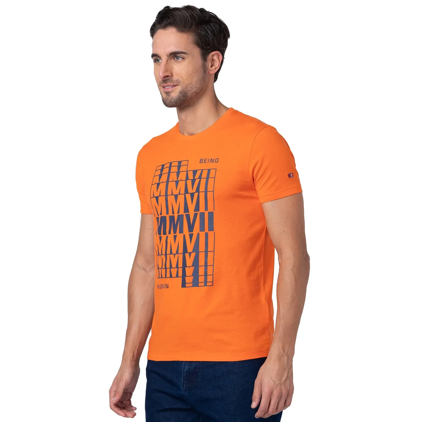 Red Regular Fit Men's Short Sleeves T-Shirt by Being Human Clothing - Image 2