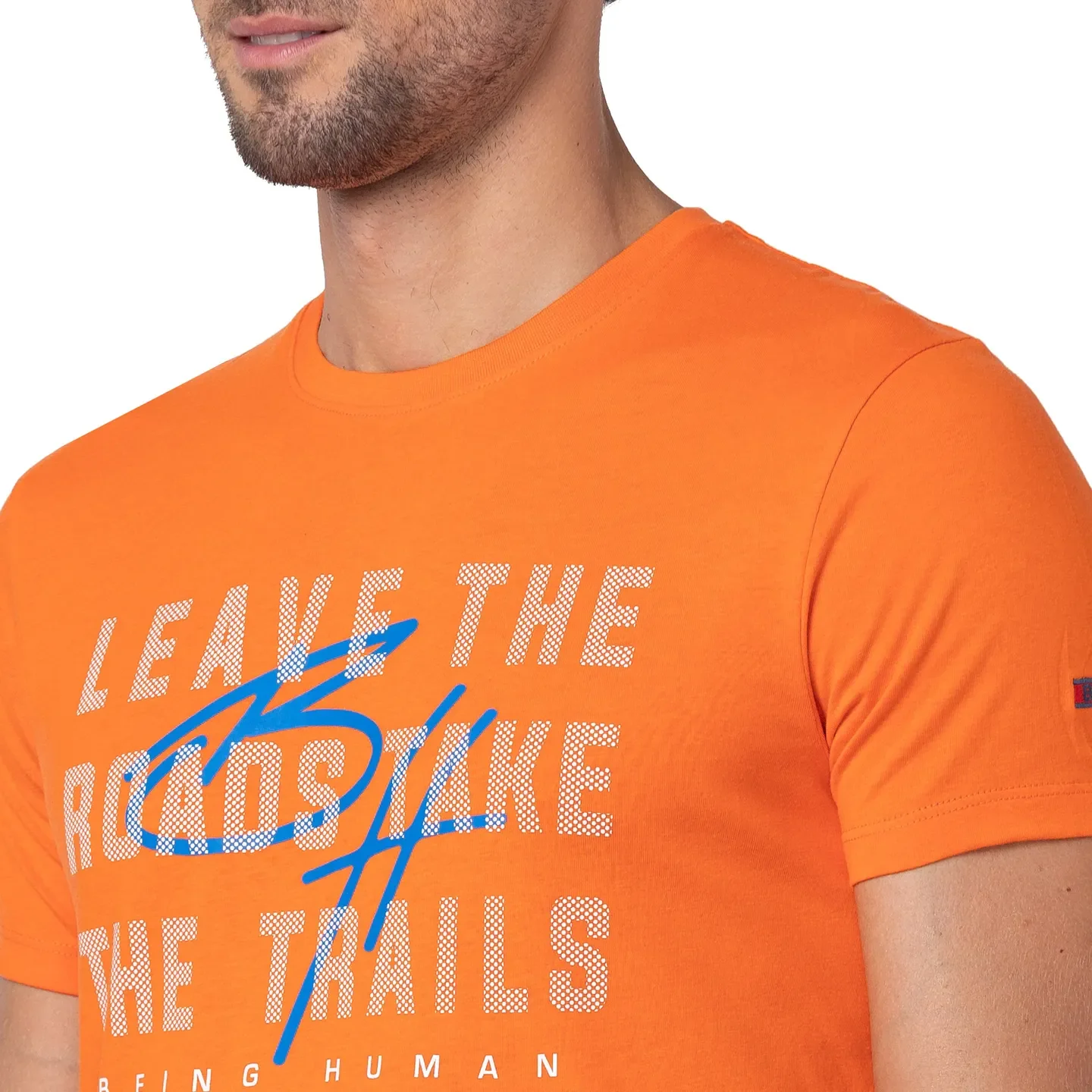 Red Regular Fit Men's Short Sleeves T-Shirt by Being Human Clothing - Image 5