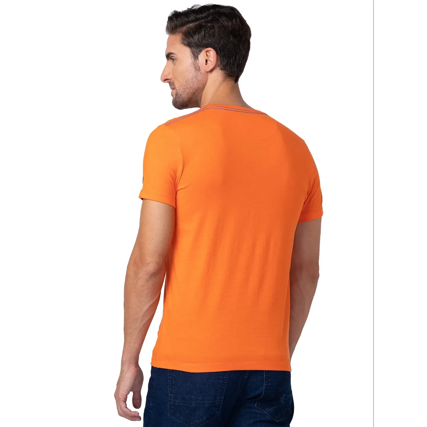 Red Regular Fit Men's Short Sleeves T-Shirt by Being Human Clothing - Image 3