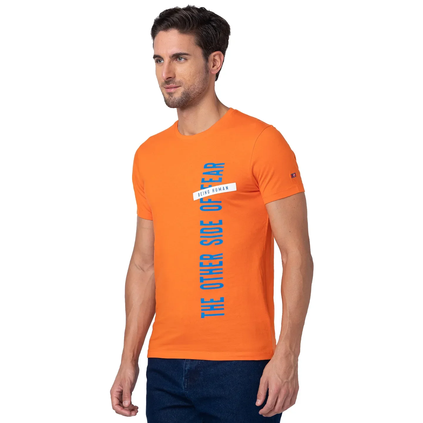 Red Regular Fit Men's Short Sleeves T-Shirt by Being Human Clothing - Image 4